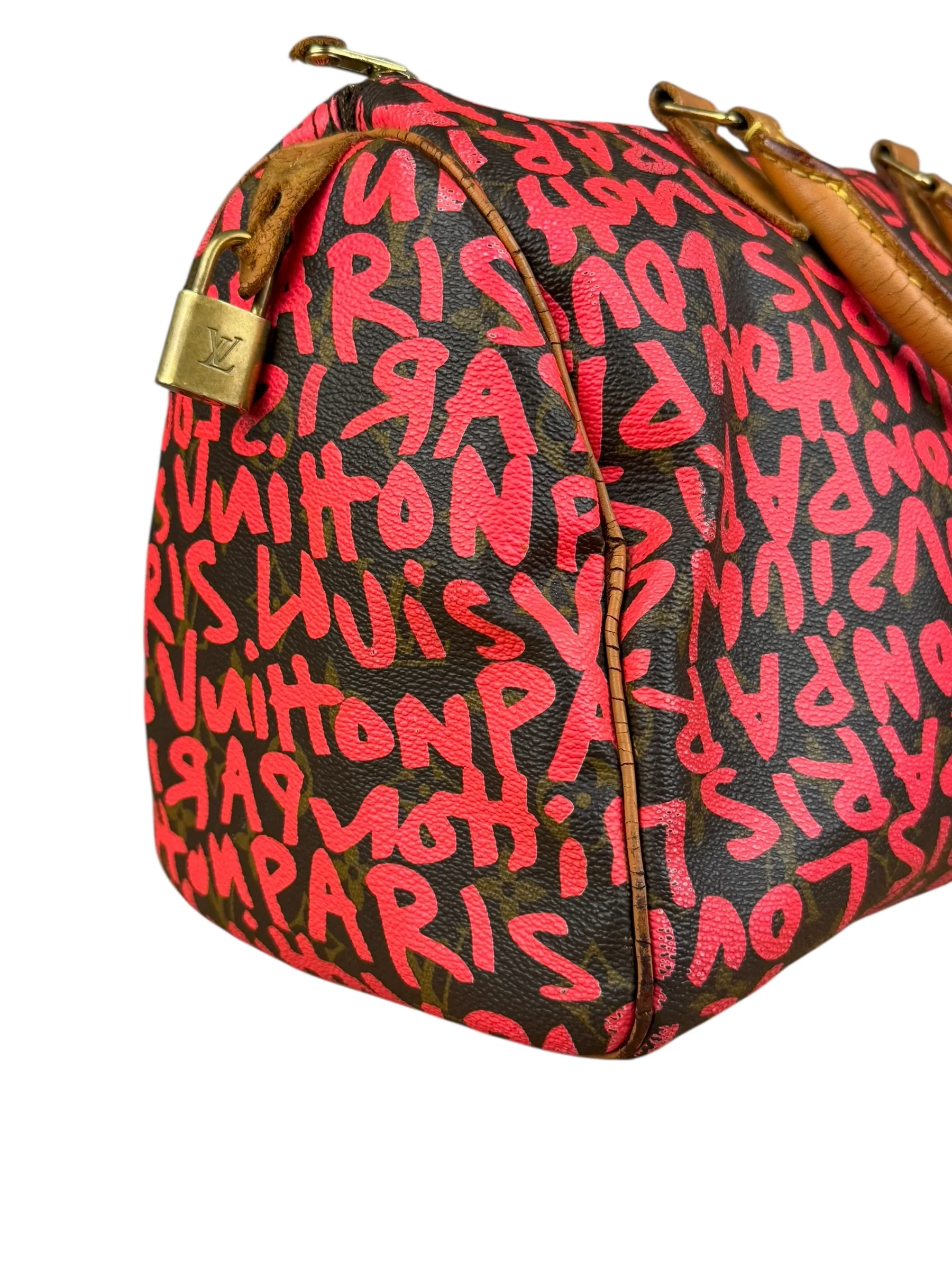 Louis Vuitton x Stephen Sprouse Graffiti Speedy 30 Pink - Image 17
