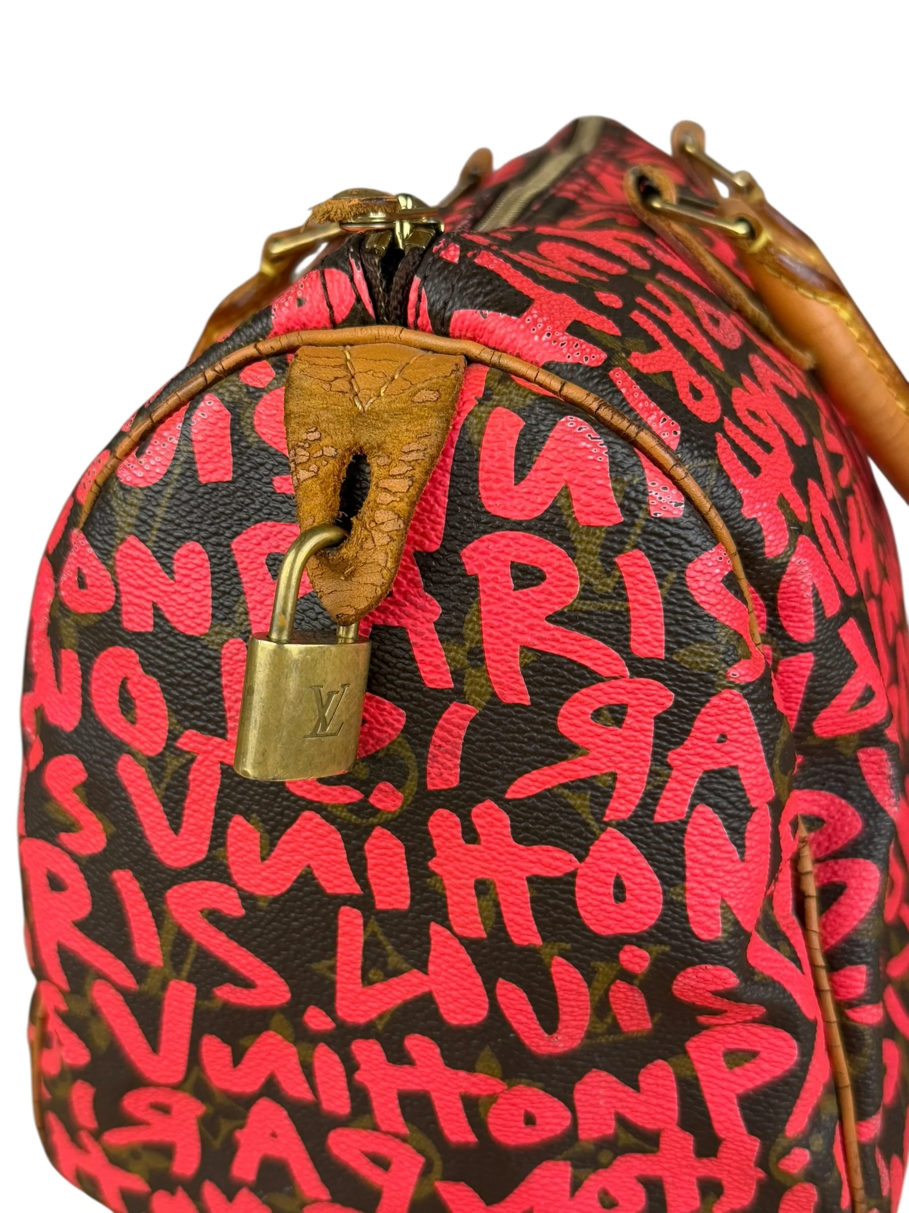 Louis Vuitton x Stephen Sprouse Graffiti Speedy 30 Pink - Image 18