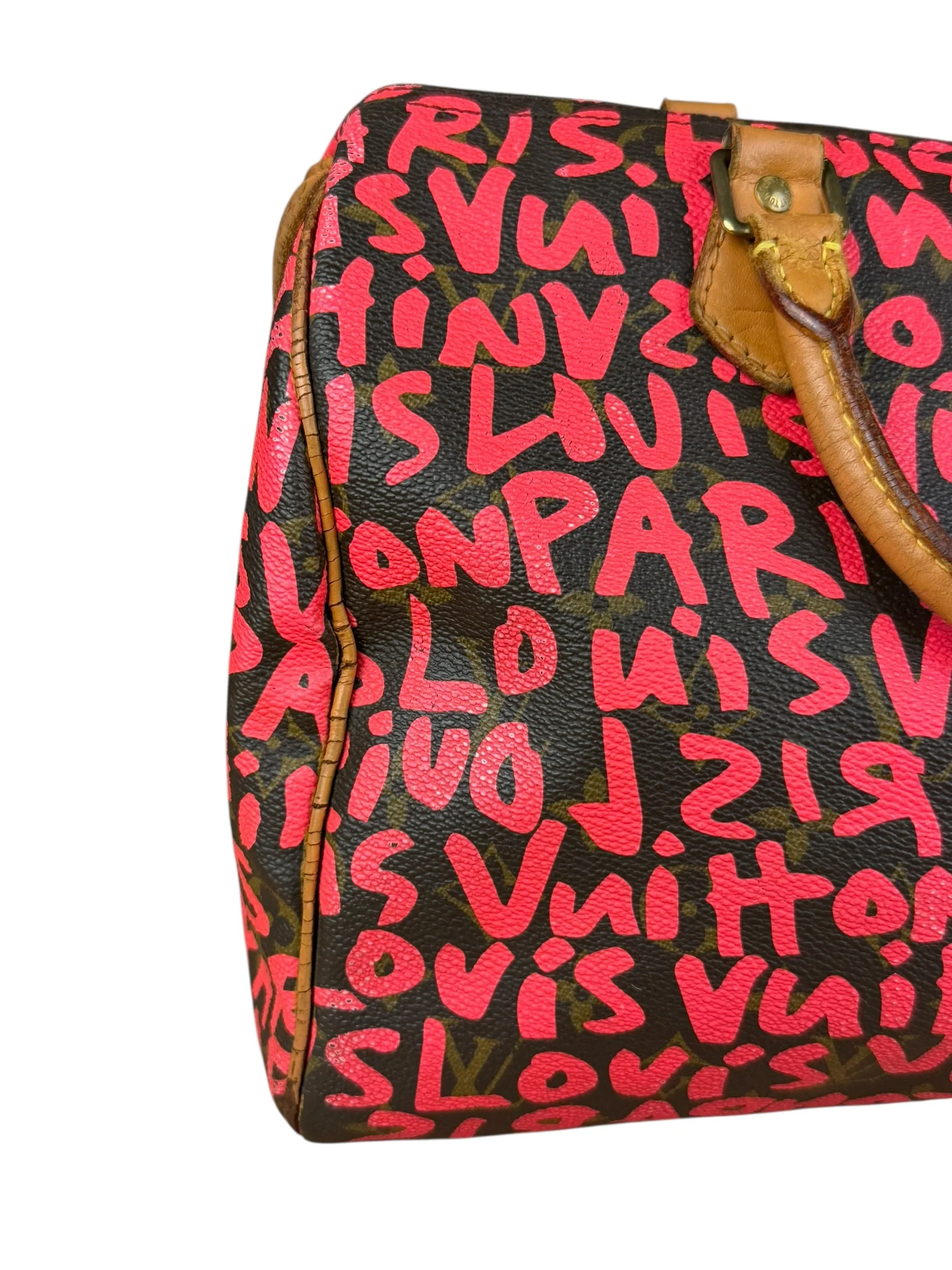 Louis Vuitton x Stephen Sprouse Graffiti Speedy 30 Pink - Image 4