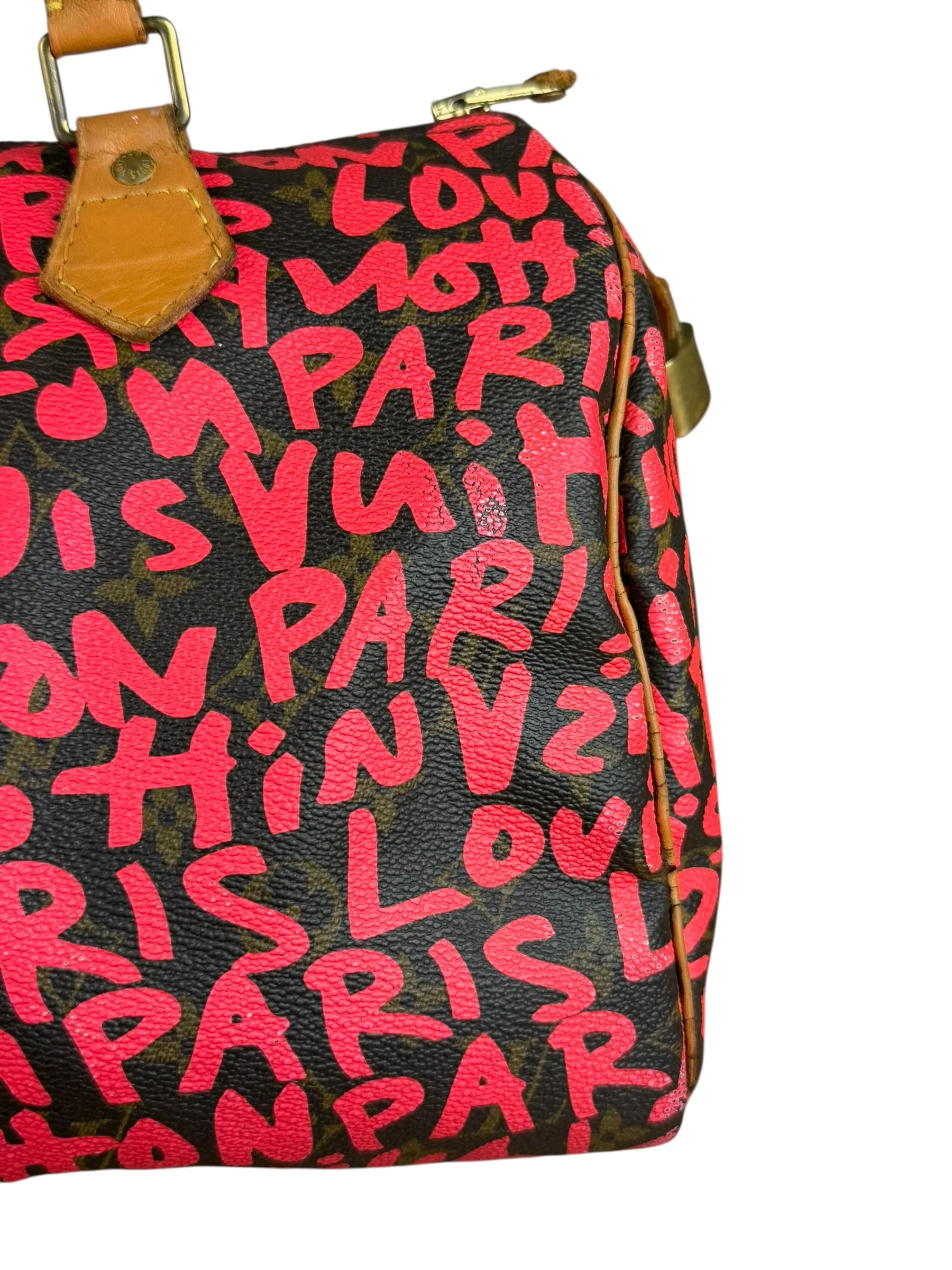Louis Vuitton x Stephen Sprouse Graffiti Speedy 30 Pink - Image 6