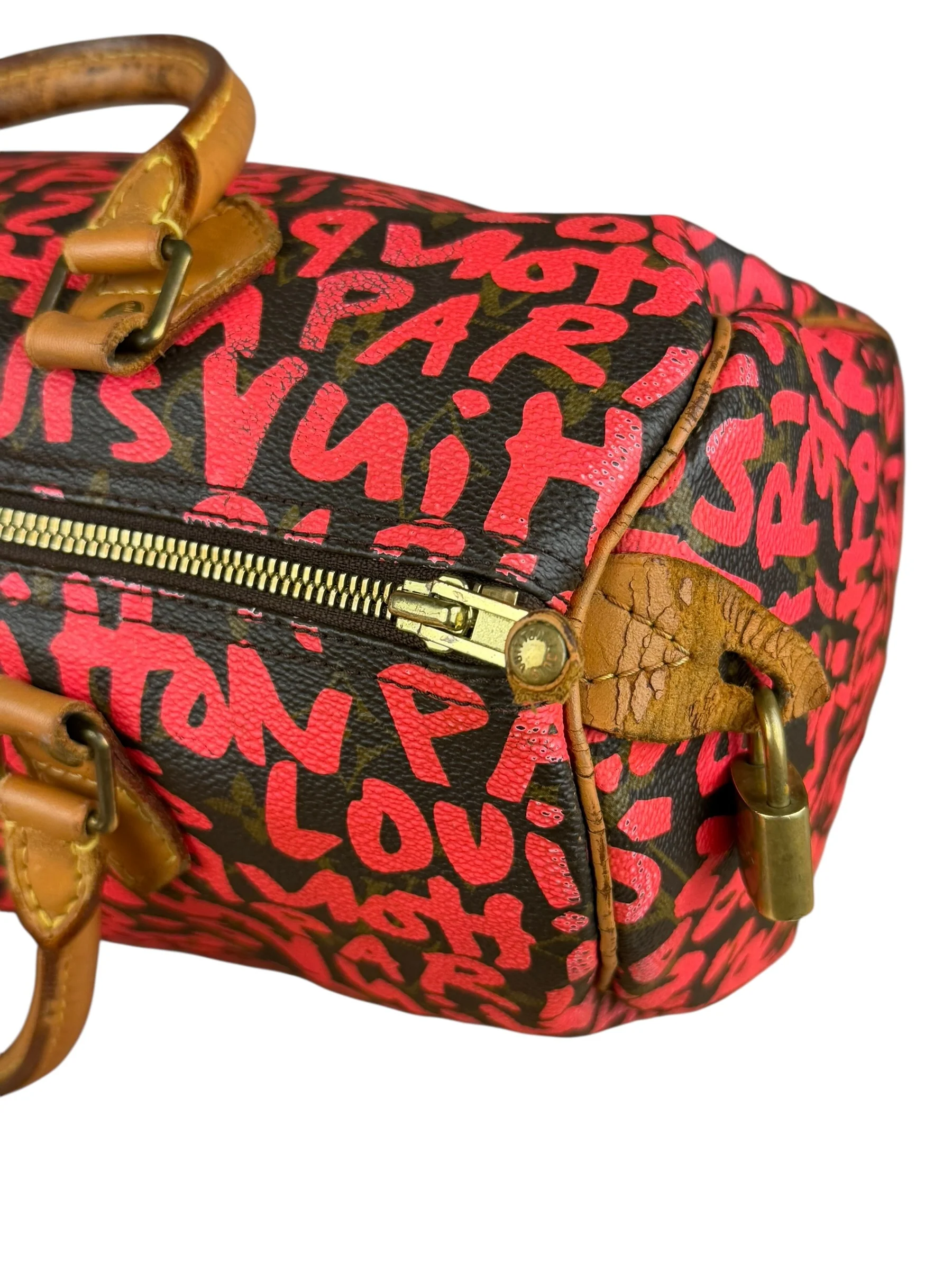Louis Vuitton x Stephen Sprouse Graffiti Speedy 30 Pink - Image 8