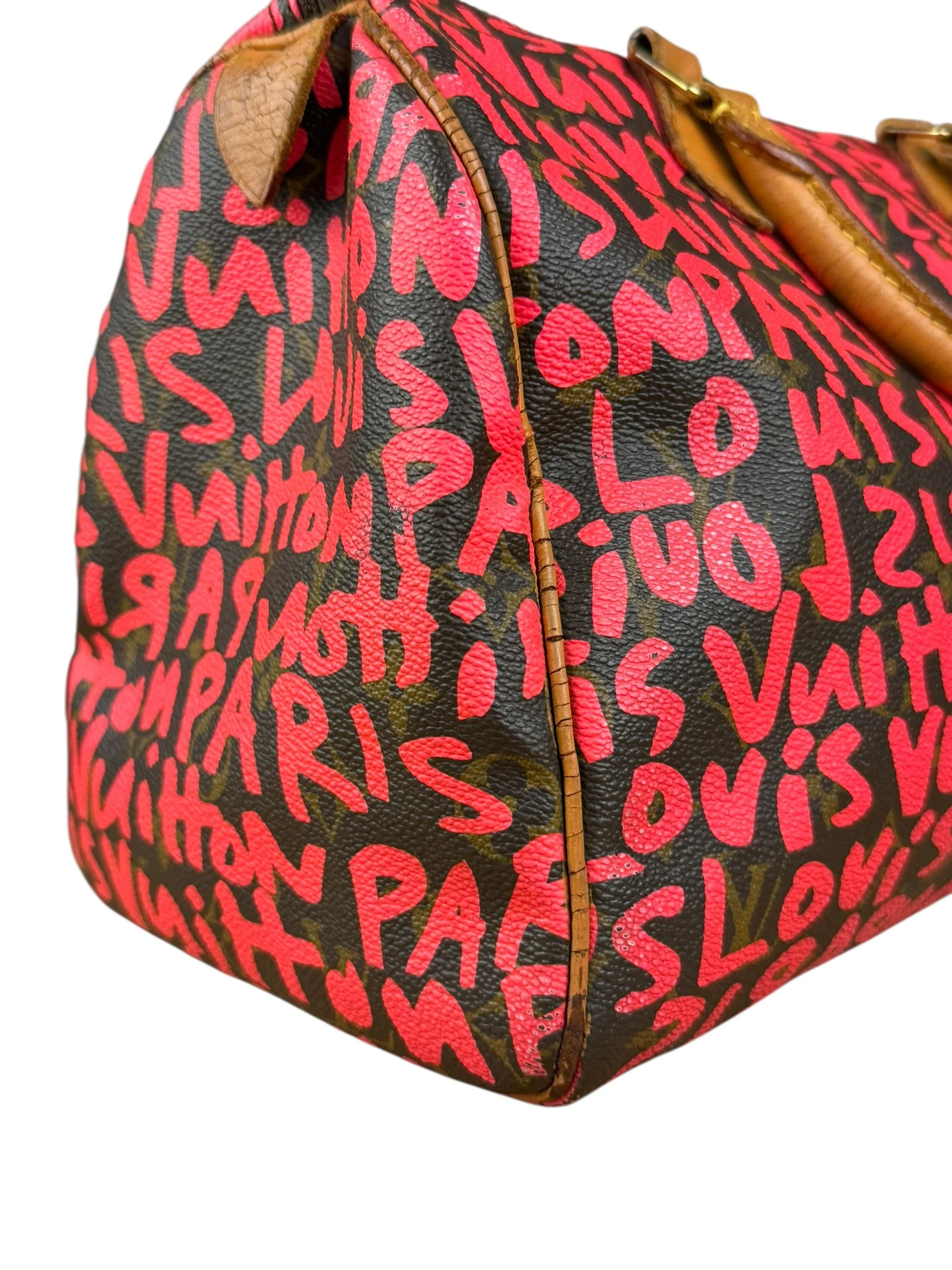Louis Vuitton x Stephen Sprouse Graffiti Speedy 30 Pink - Image 9