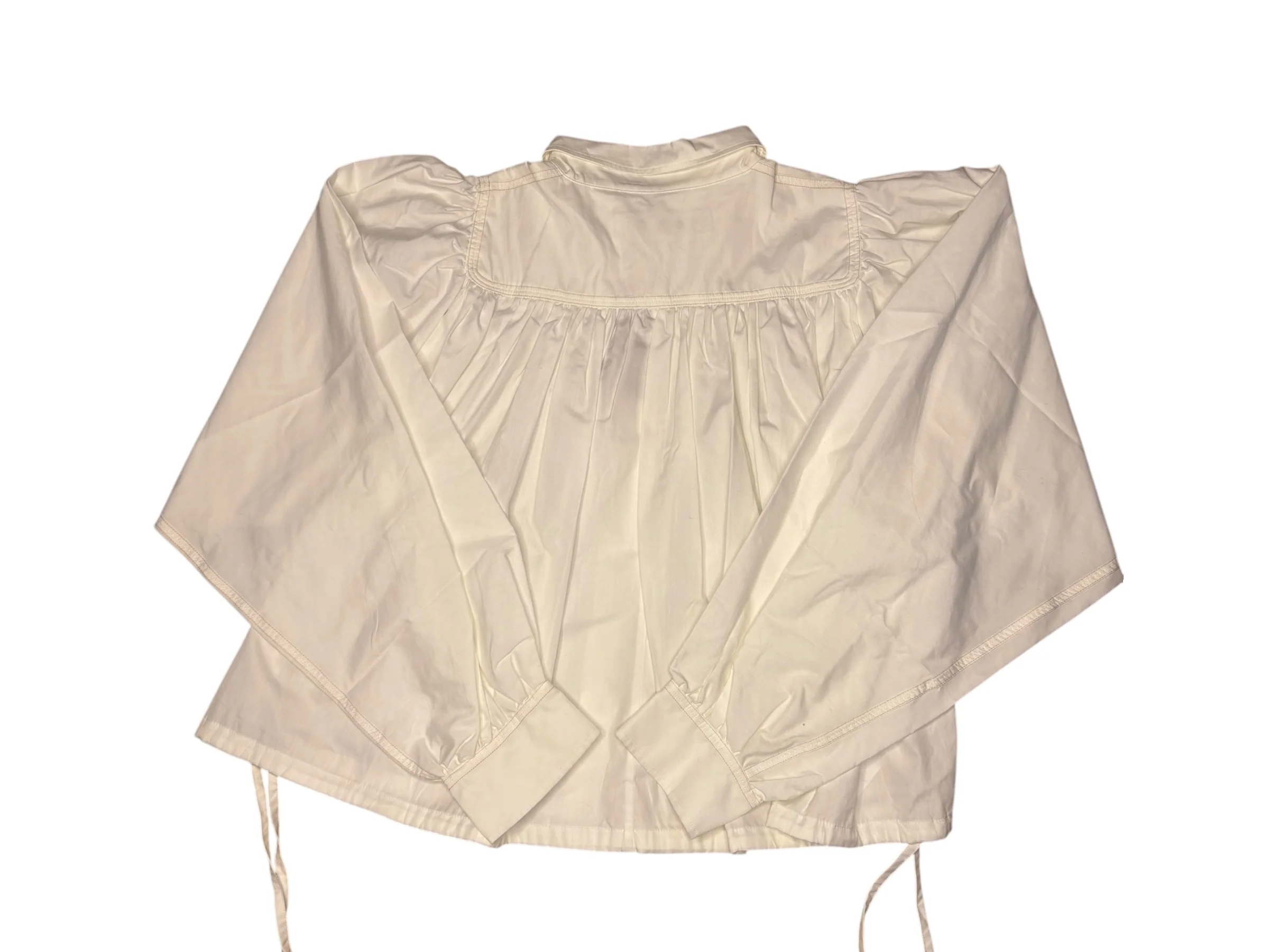 Marni White Pleated Button Down Blouse - Image 3