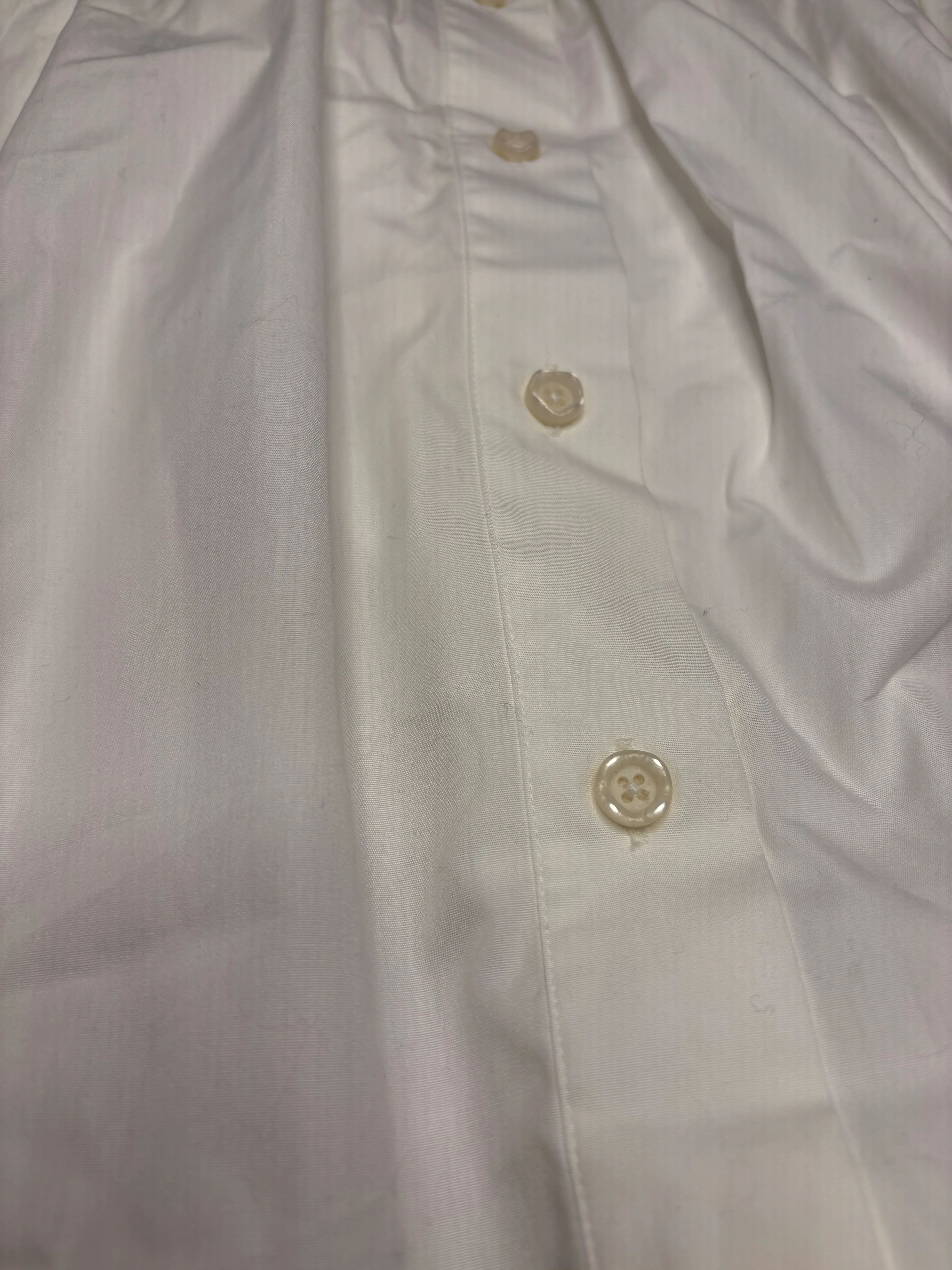 Marni White Pleated Button Down Blouse - Image 4