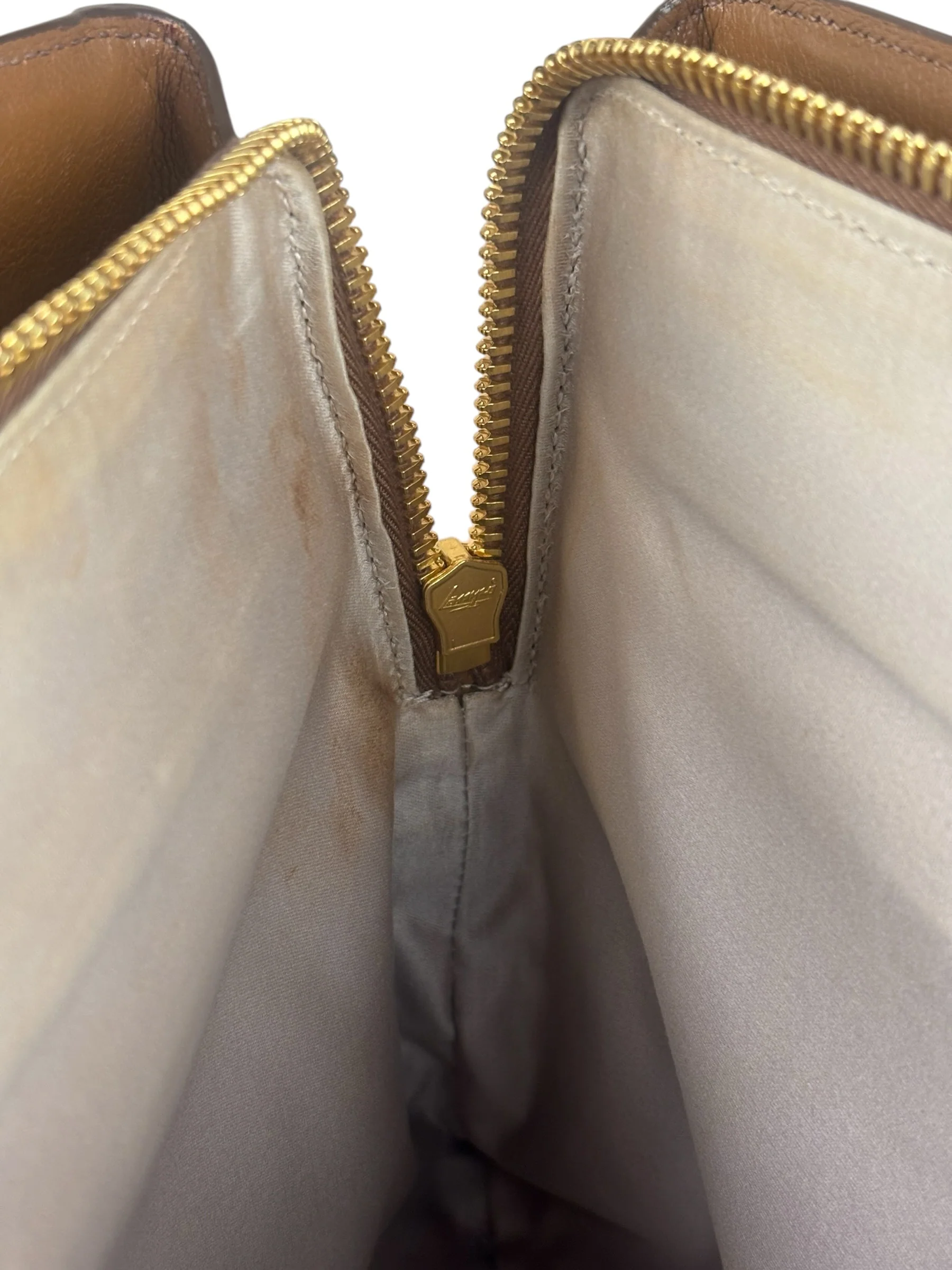 Miu Miu Beige/Brown Bicolor Leather Madras Handbag - Image 14