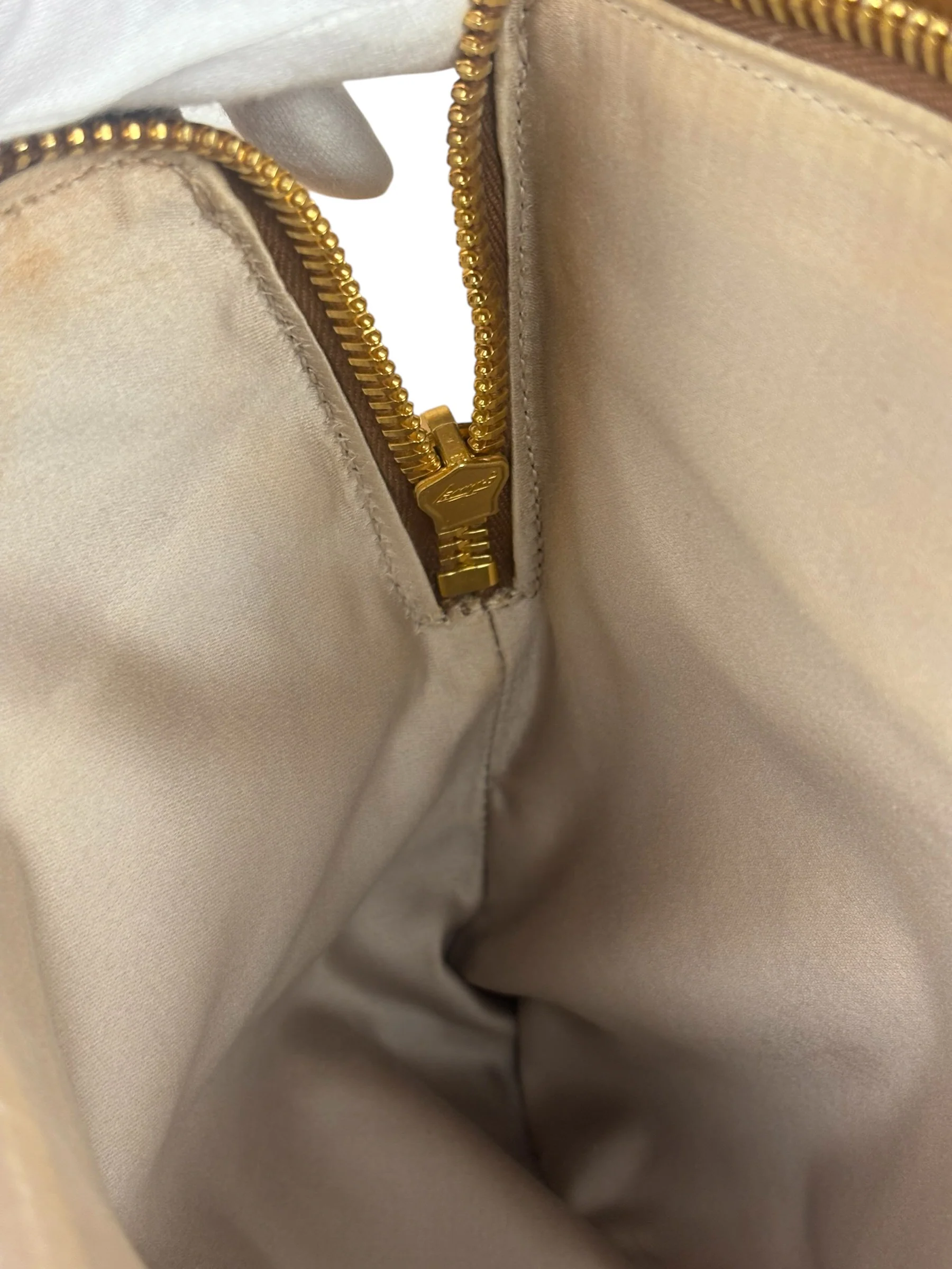 Miu Miu Beige/Brown Bicolor Leather Madras Handbag - Image 15