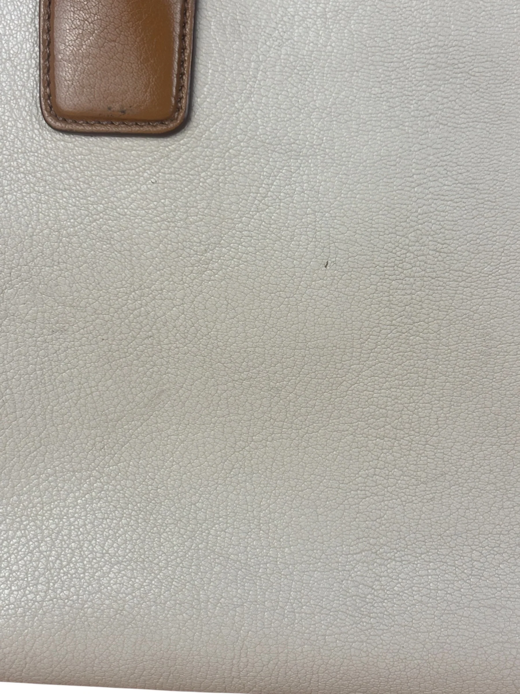 Miu Miu Beige/Brown Bicolor Leather Madras Handbag - Image 20