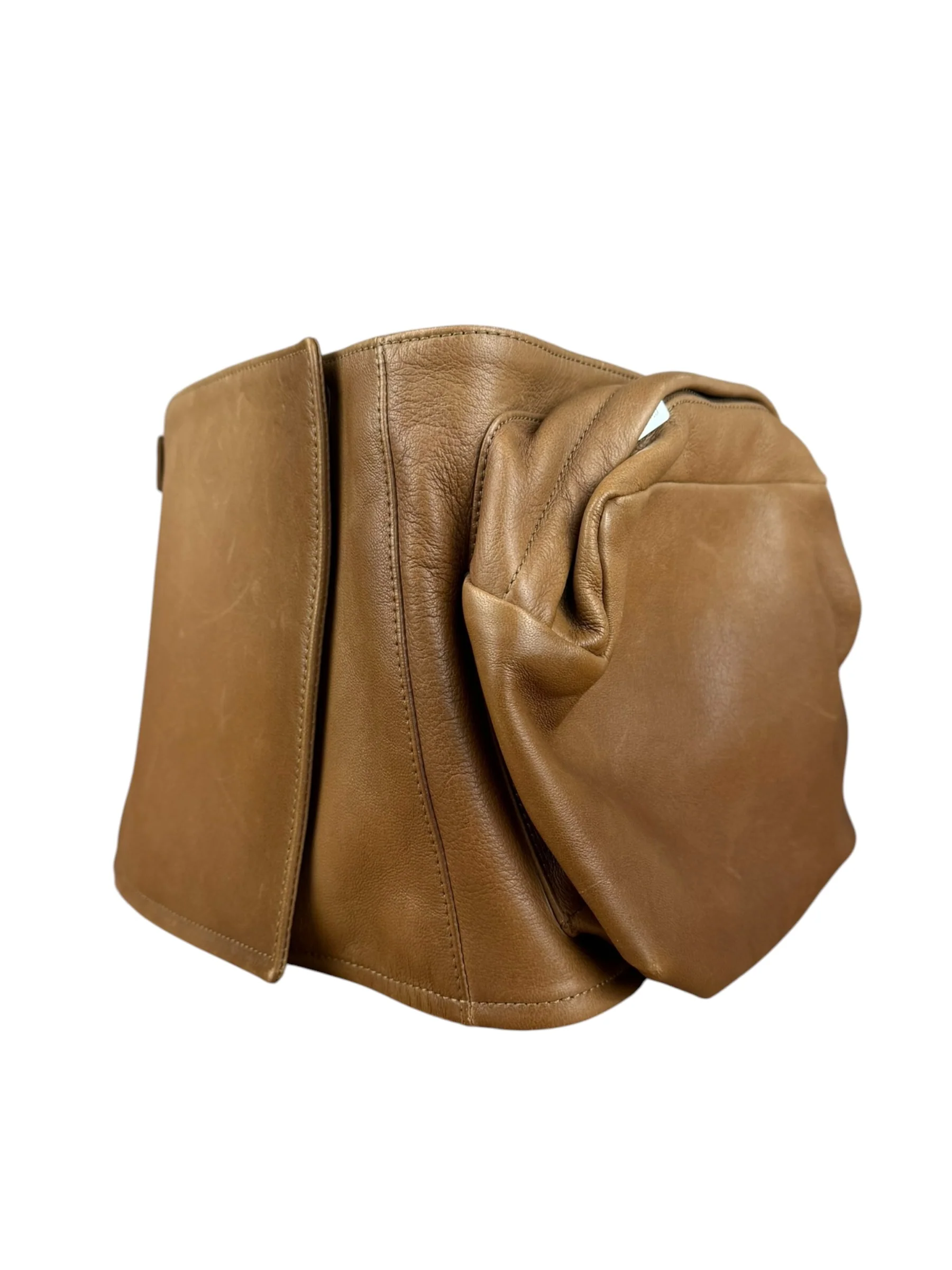 Miu Miu Brown Nappa Leather Waist Belt Bag - Image 10