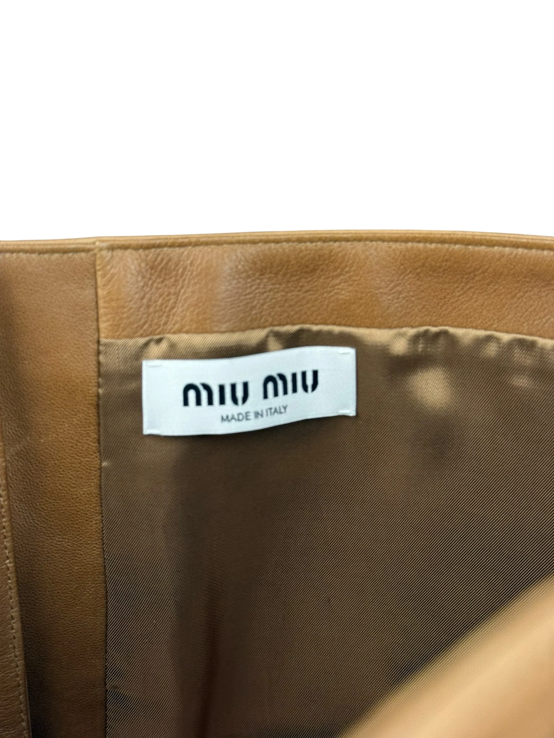 Miu Miu Brown Nappa Leather Waist Belt Bag - Image 11