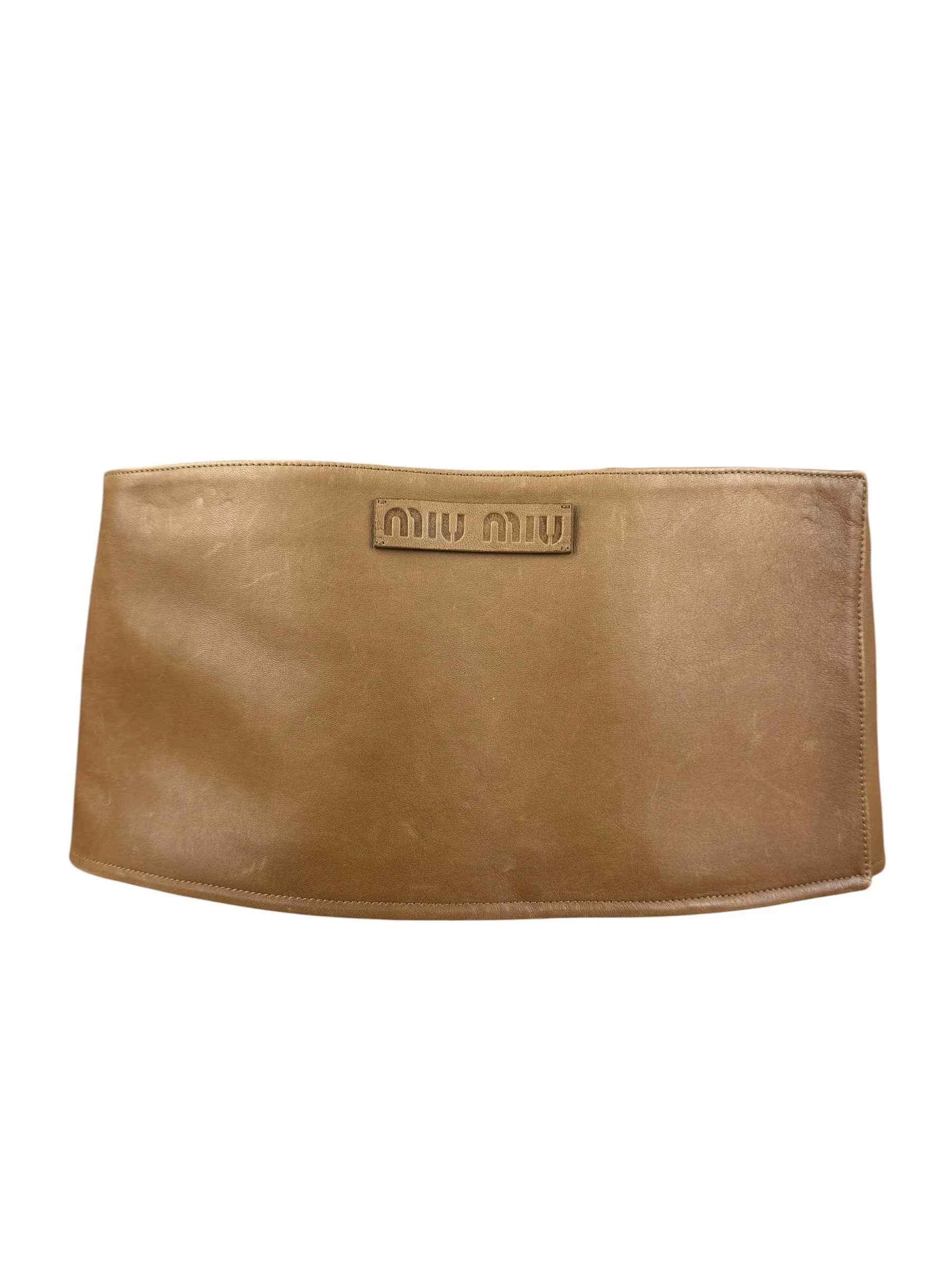 Miu Miu Brown Nappa Leather Waist Belt Bag - Image 5