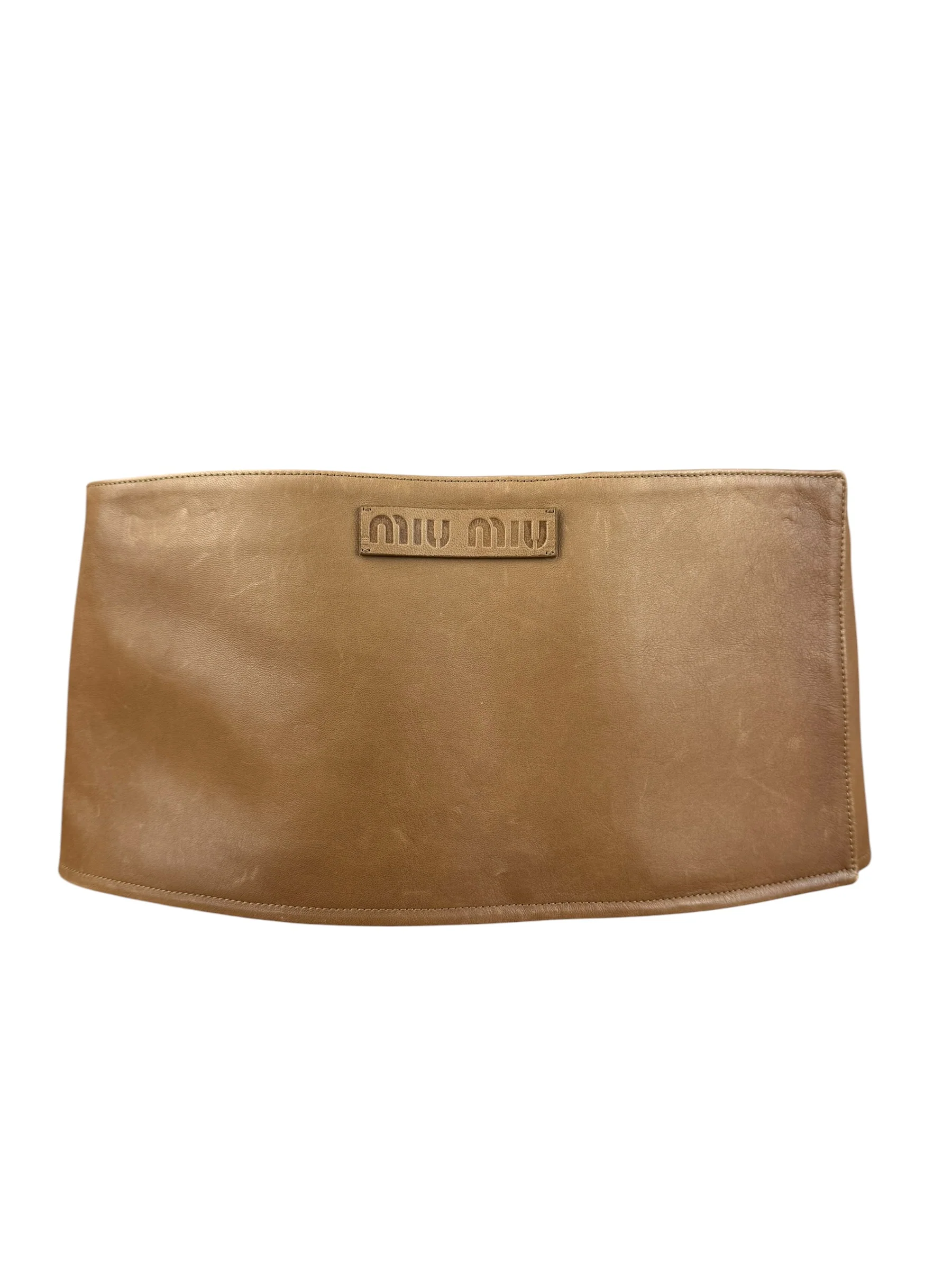 Miu Miu Brown Nappa Leather Waist Belt Bag - Image 6