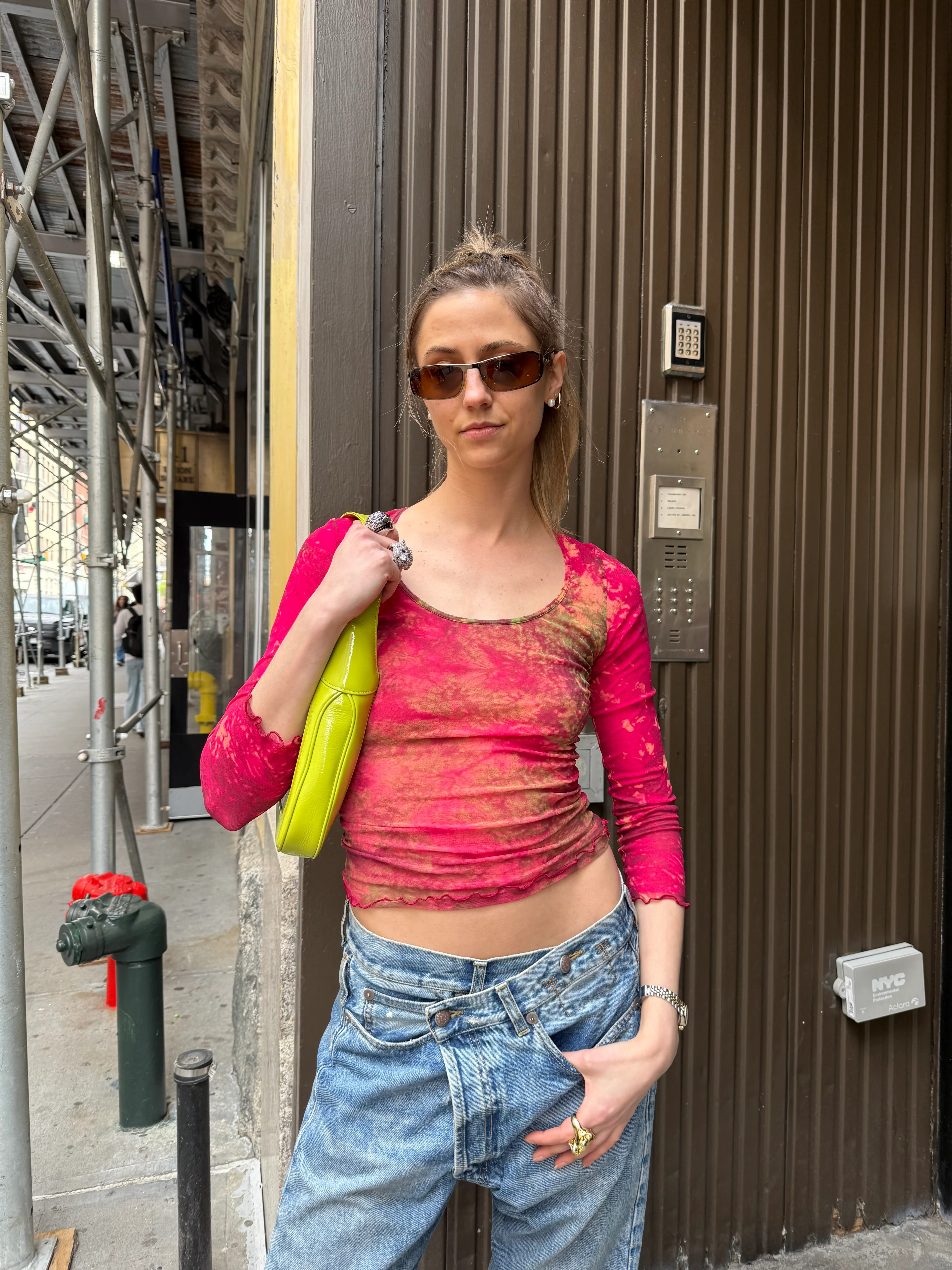 Plein Sud Printed Mesh Top