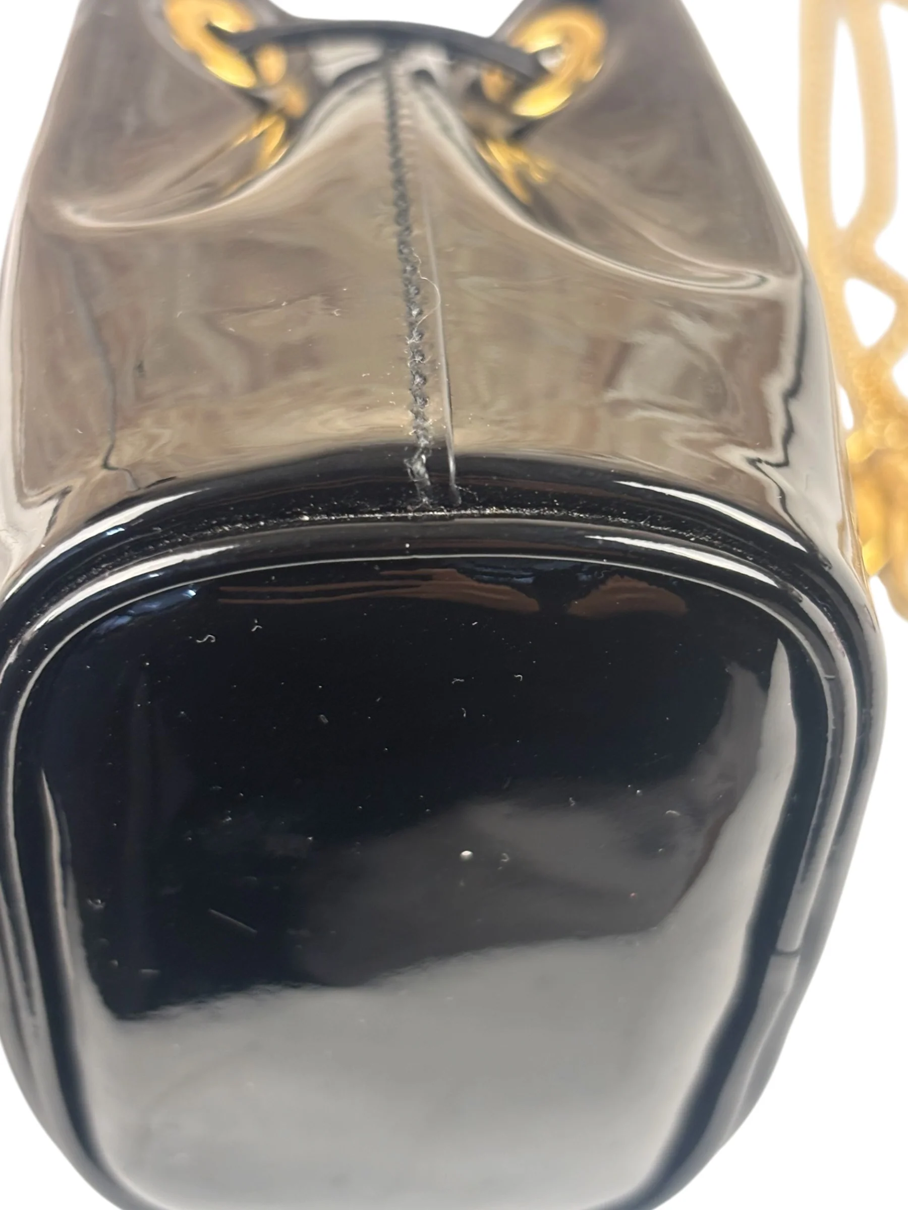 Prada Black Patent Leather Mini Chain Pouch - Image 13
