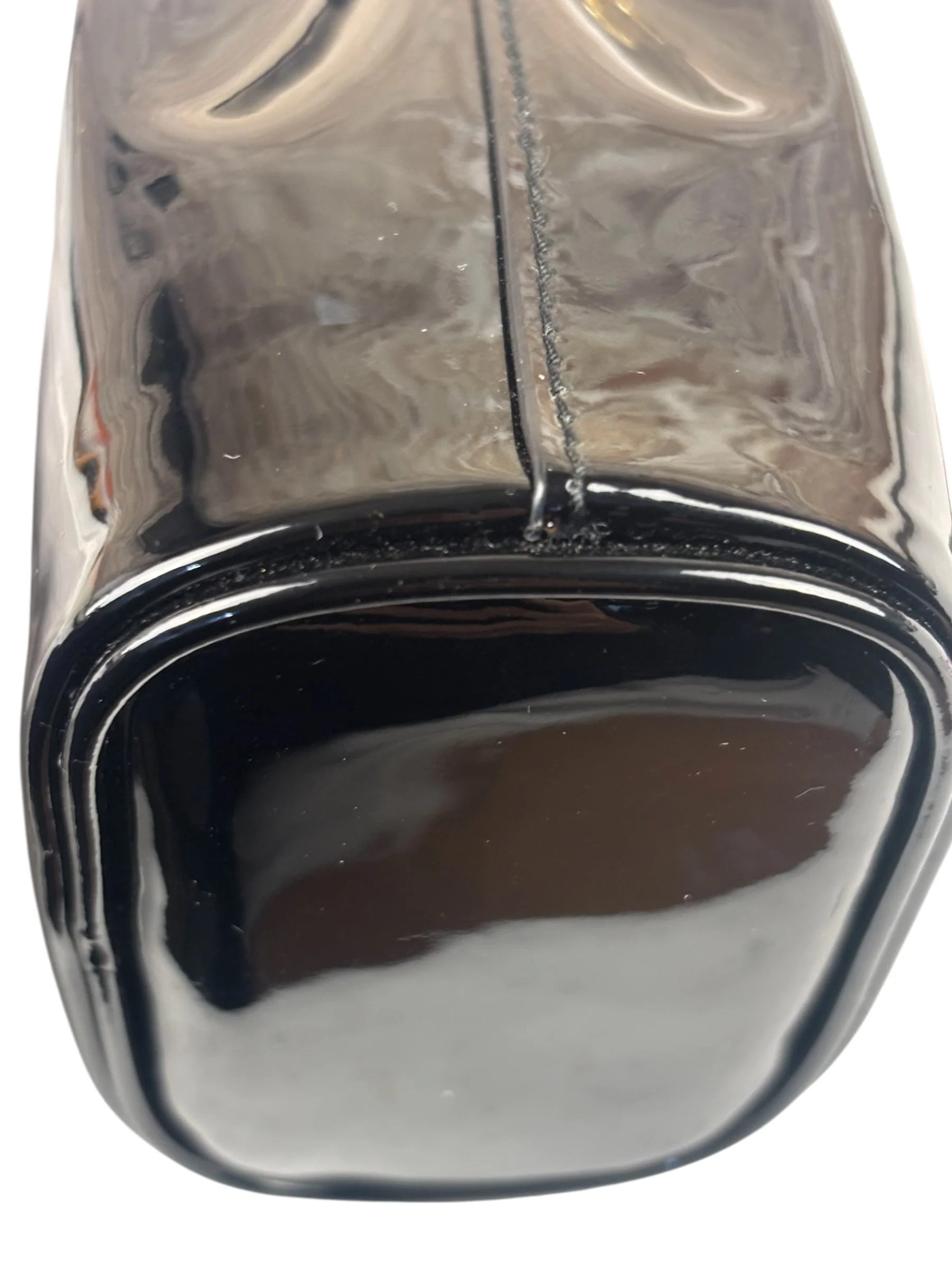 Prada Black Patent Leather Mini Chain Pouch - Image 14