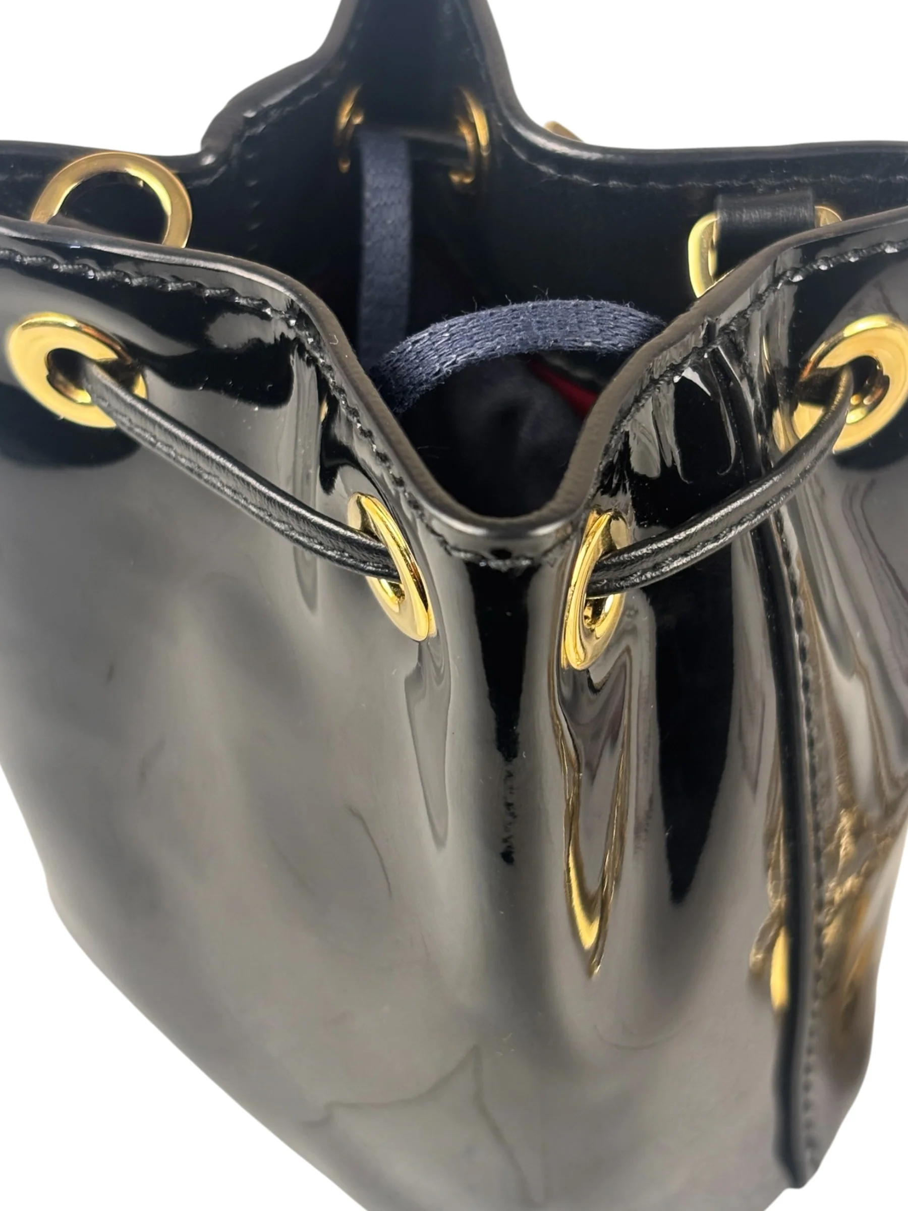 Prada Black Patent Leather Mini Chain Pouch - Image 15