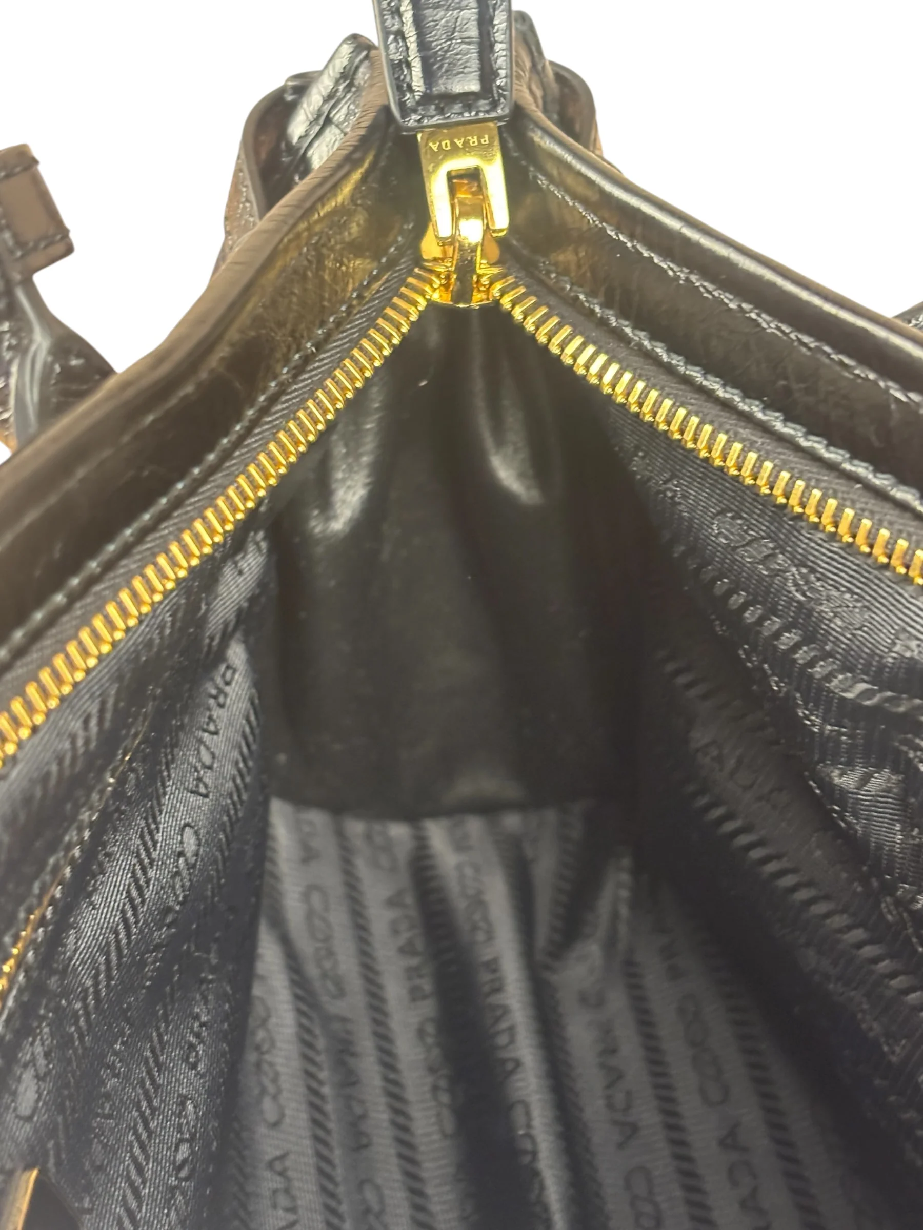 Prada Calfskin Bonnie Shoulder Bag Black - Image 11
