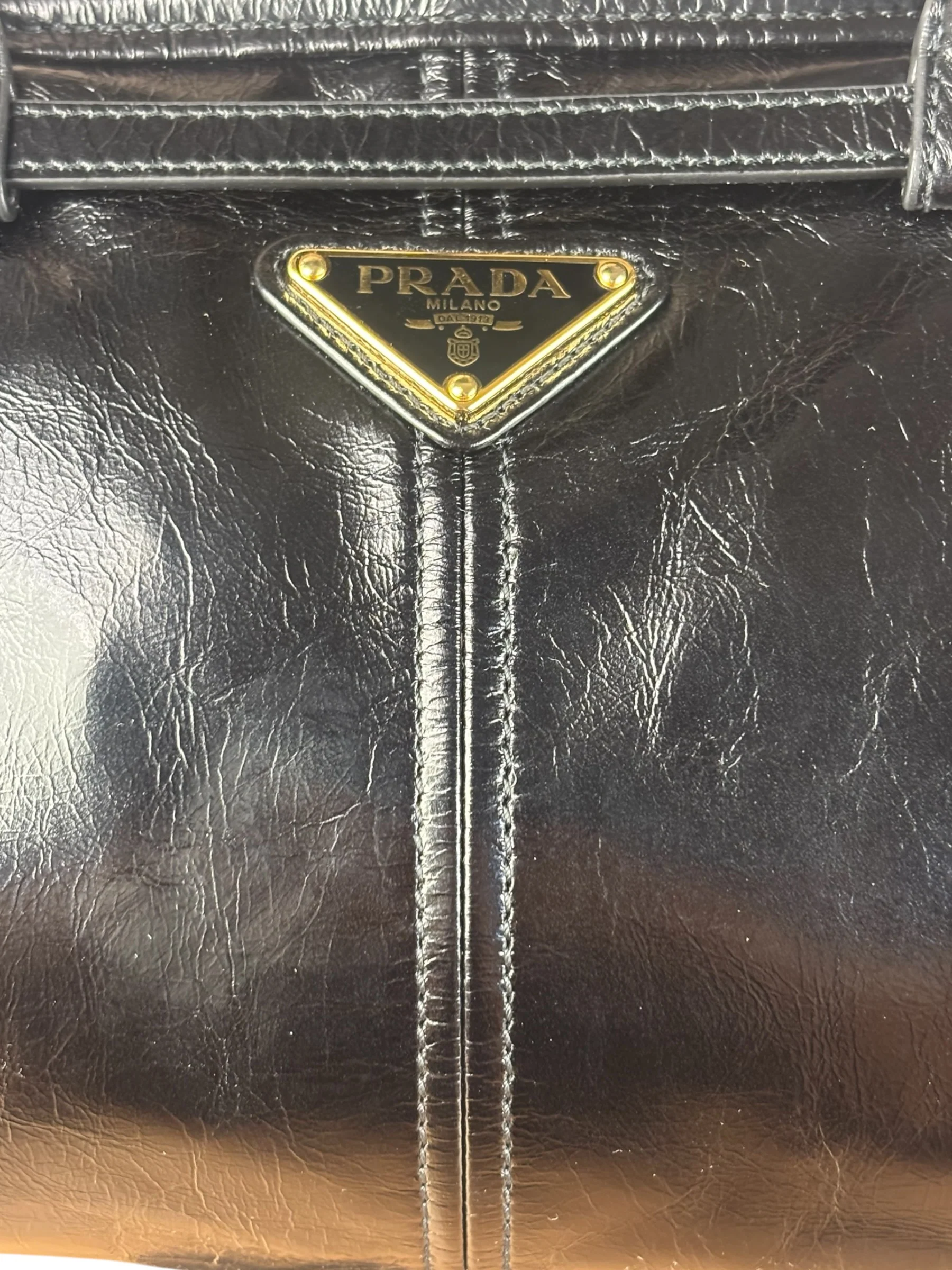 Prada Calfskin Bonnie Shoulder Bag Black - Image 13