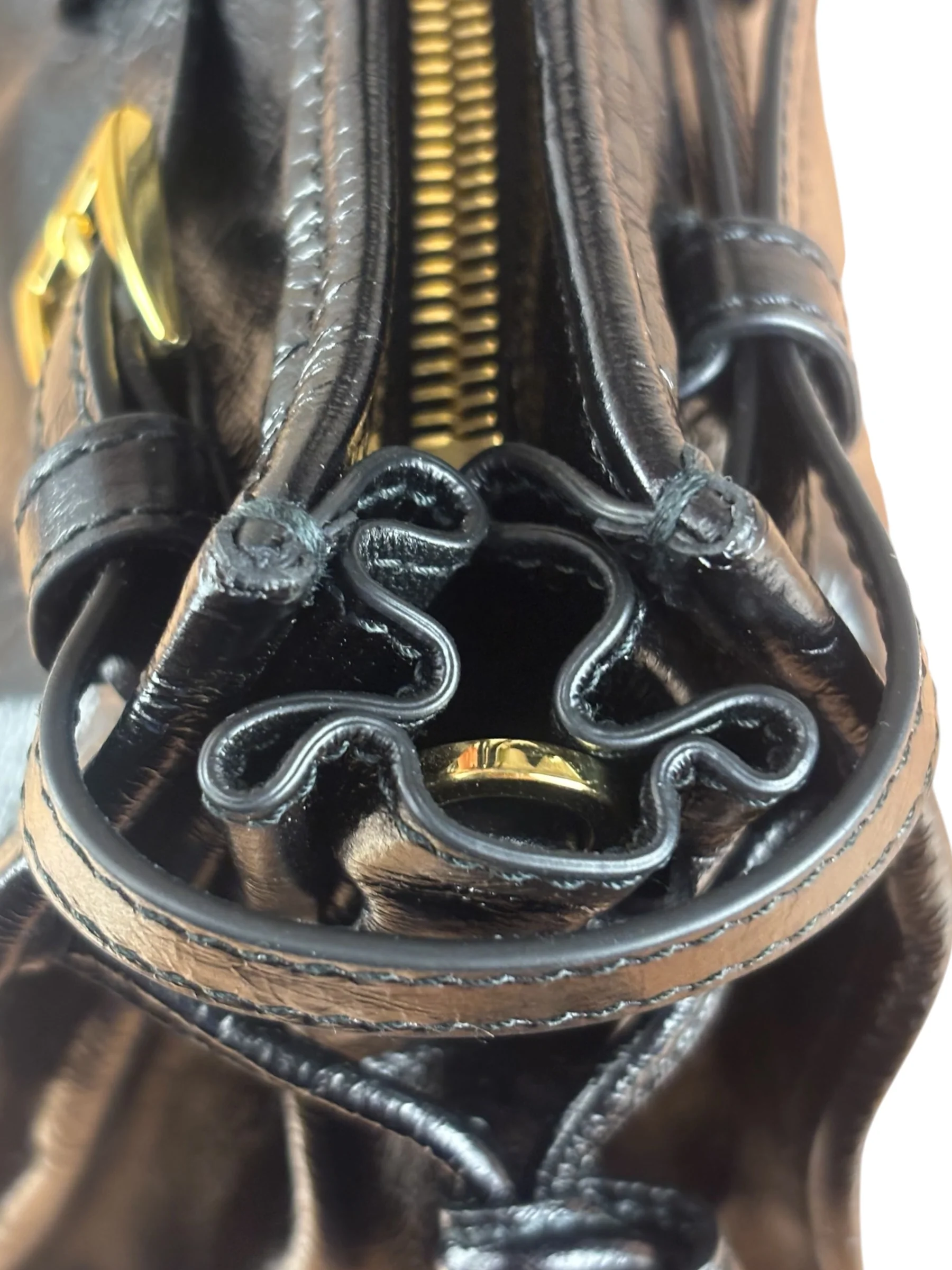 Prada Calfskin Bonnie Shoulder Bag Black - Image 19