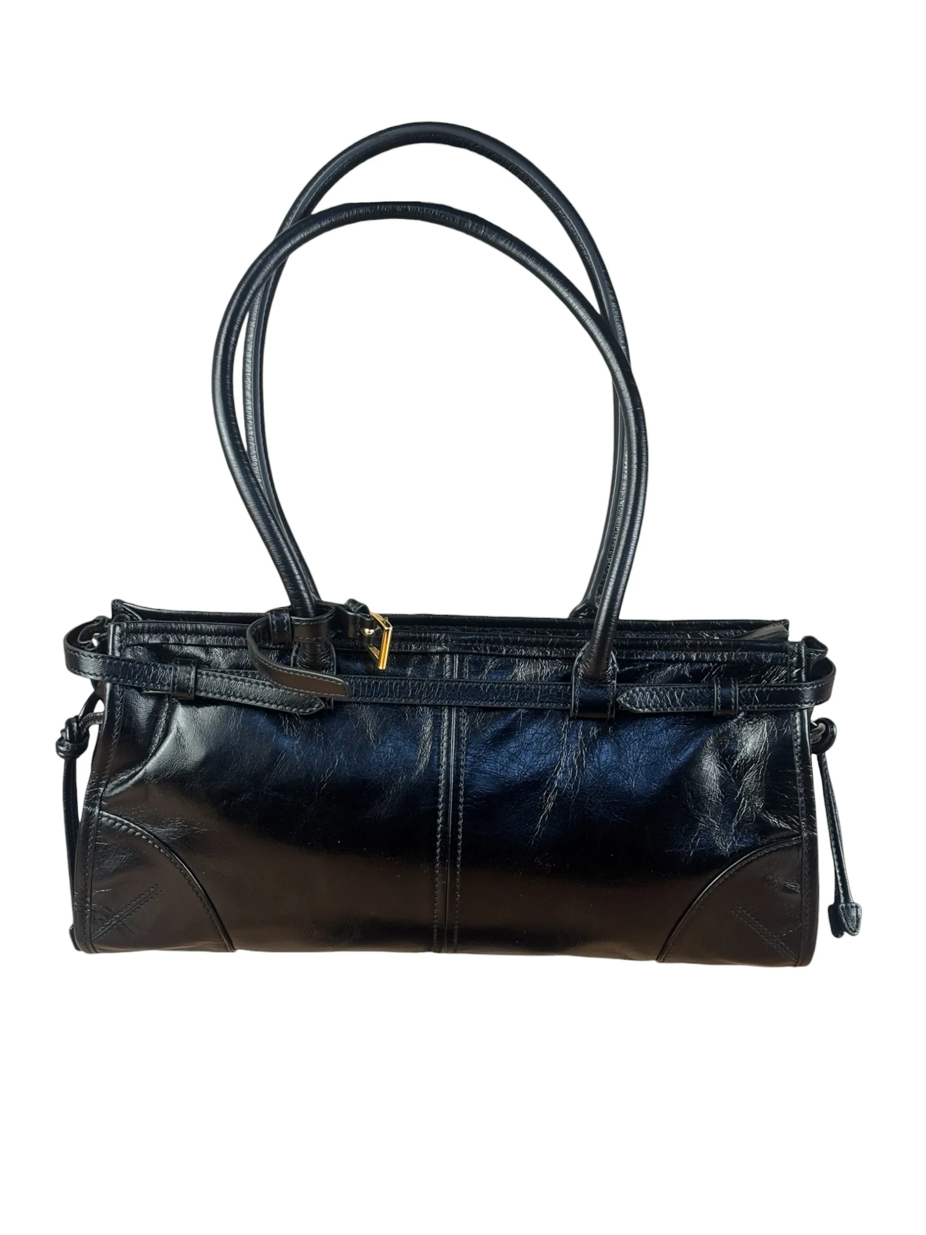 Prada Calfskin Bonnie Shoulder Bag Black - Image 2