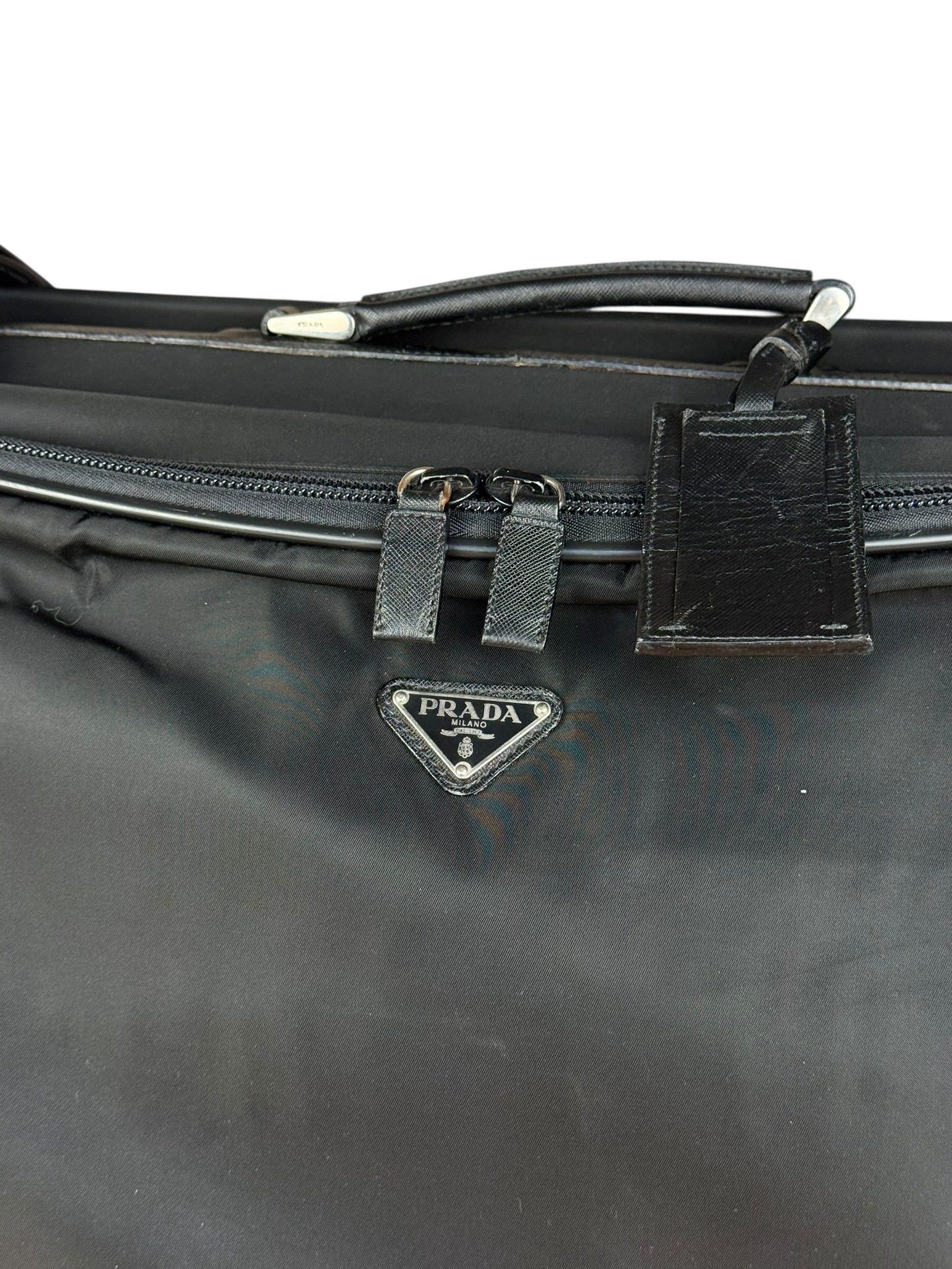 Prada Nylon Saffiano Travel Suitcase - Image 3