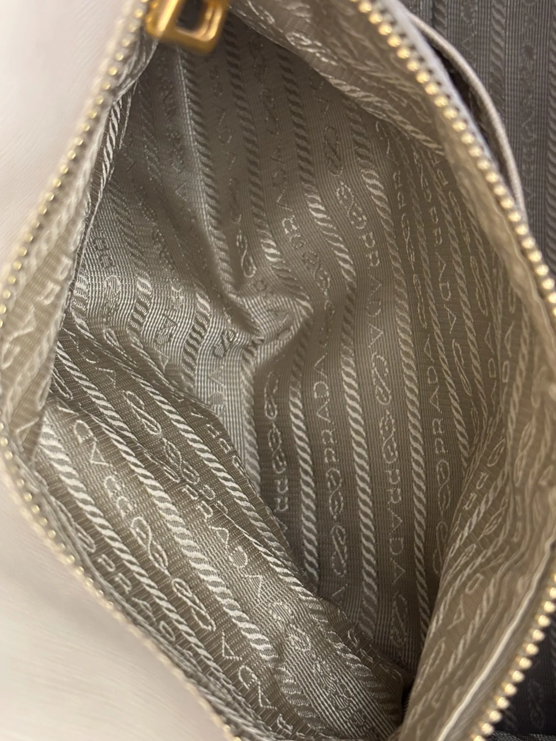 Prada Saffiano Lux Leather Grey 2Way Shopping Bag - Image 15