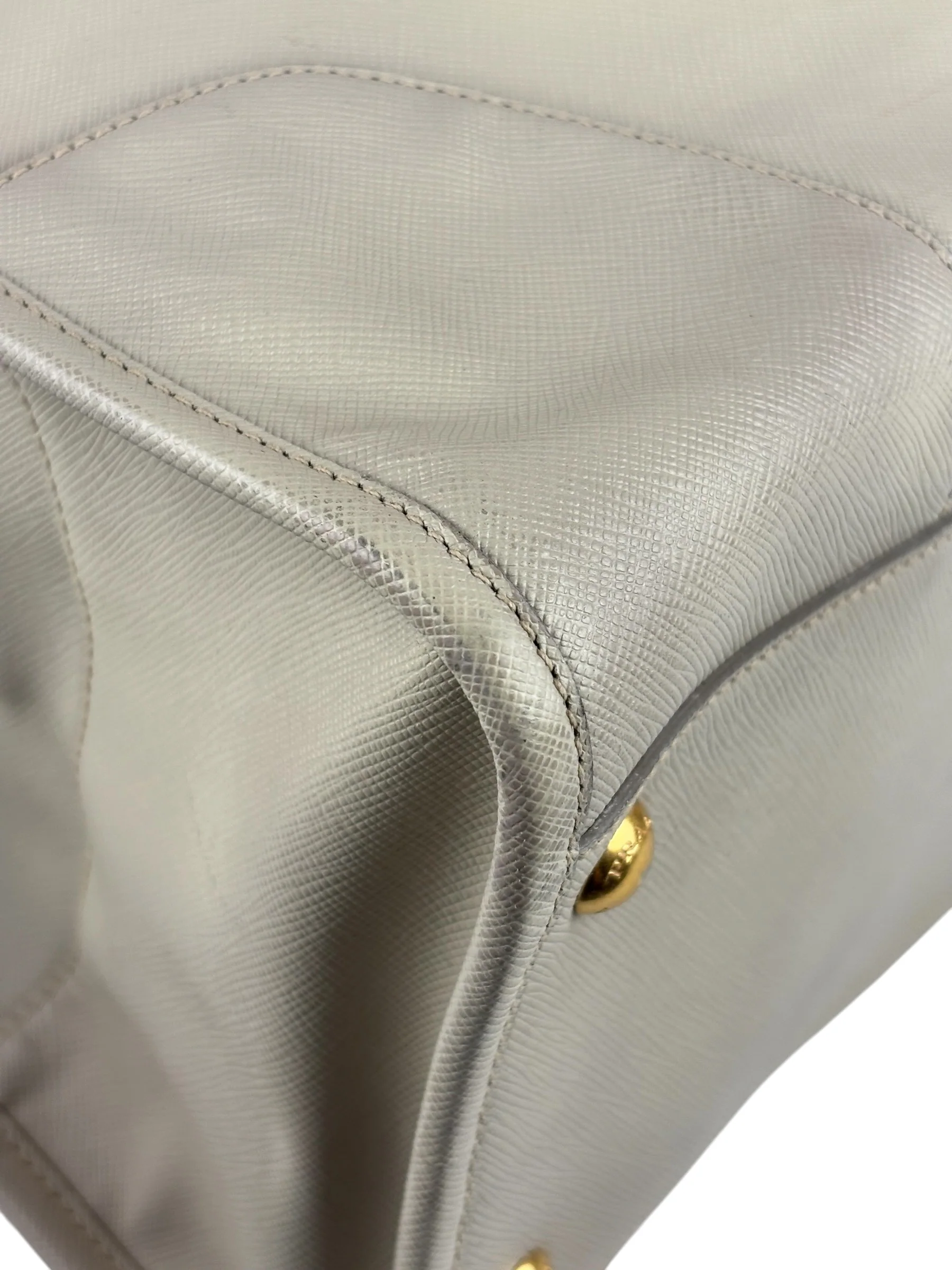 Prada Saffiano Lux Leather Grey 2Way Shopping Bag - Image 22