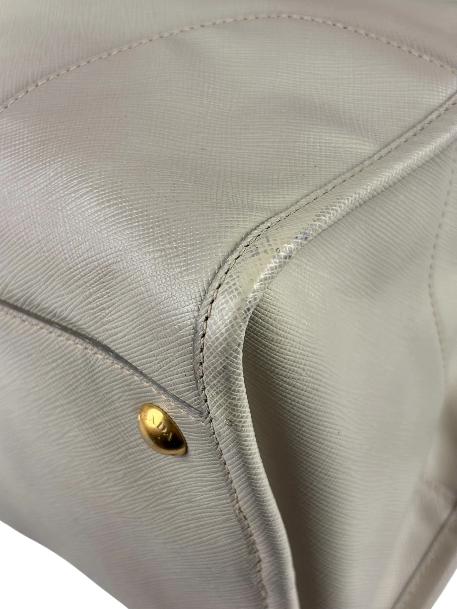 Prada Saffiano Lux Leather Grey 2Way Shopping Bag - Image 23