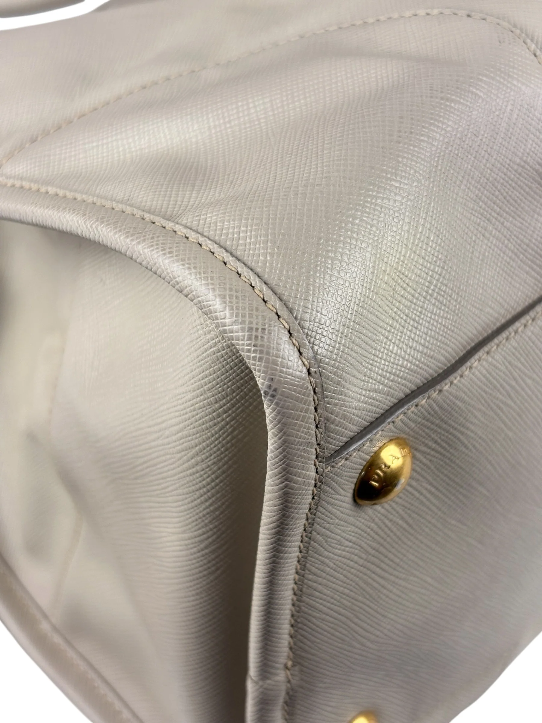 Prada Saffiano Lux Leather Grey 2Way Shopping Bag - Image 24