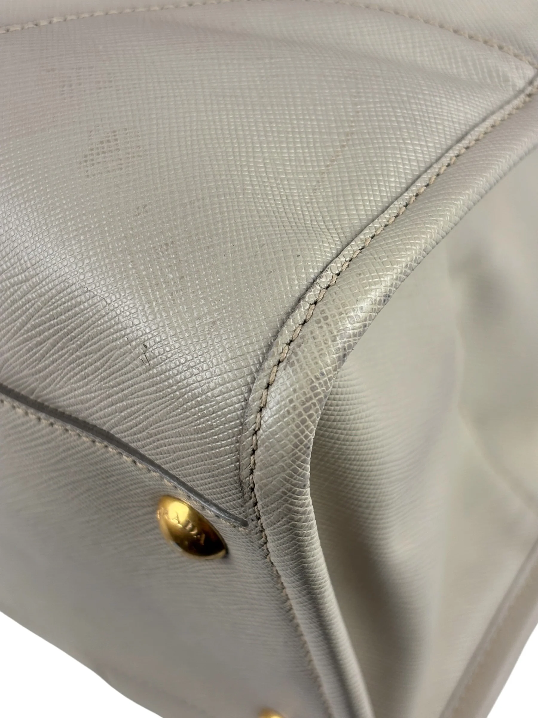 Prada Saffiano Lux Leather Grey 2Way Shopping Bag - Image 25