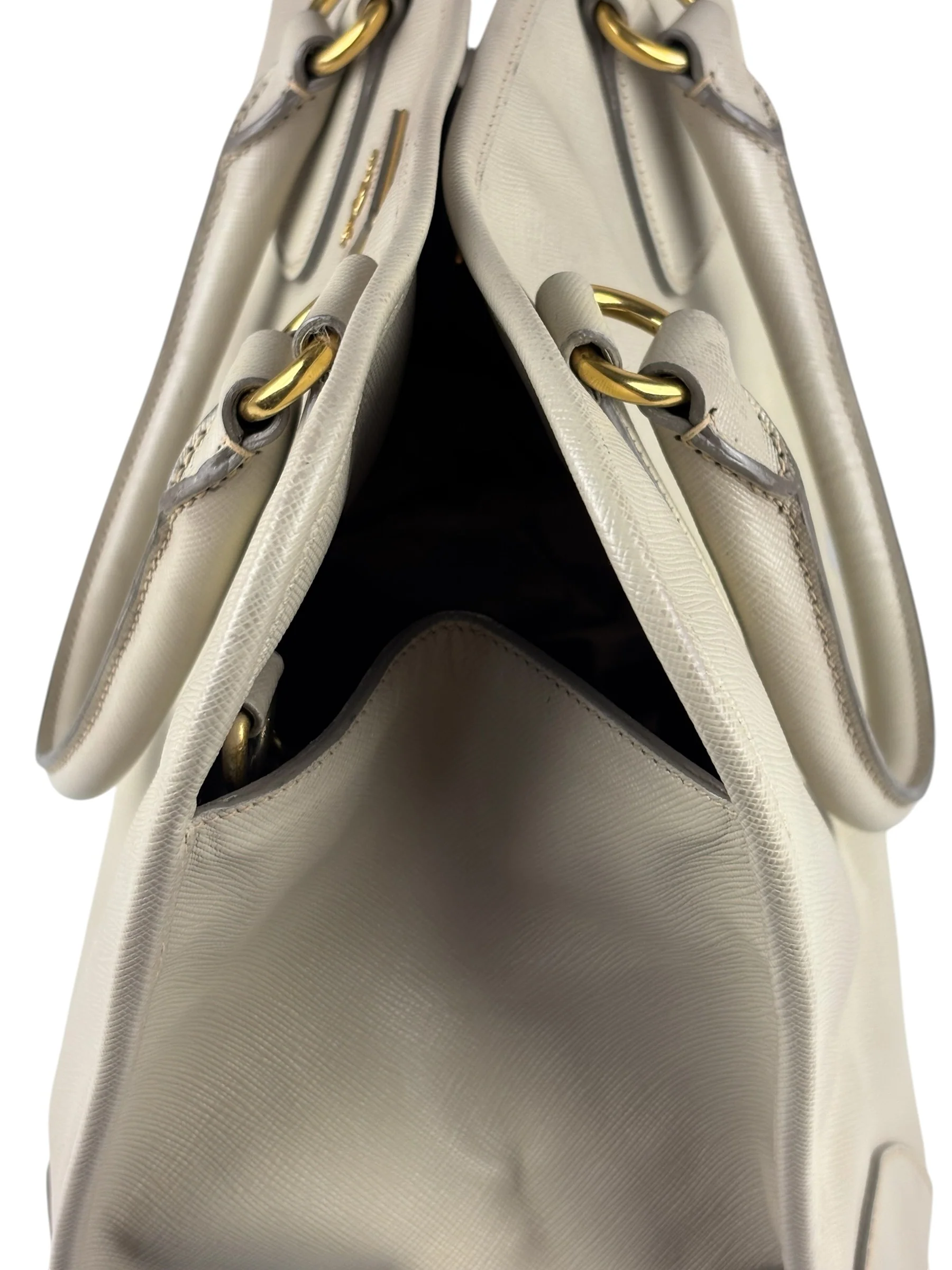 Prada Saffiano Lux Leather Grey 2Way Shopping Bag - Image 29