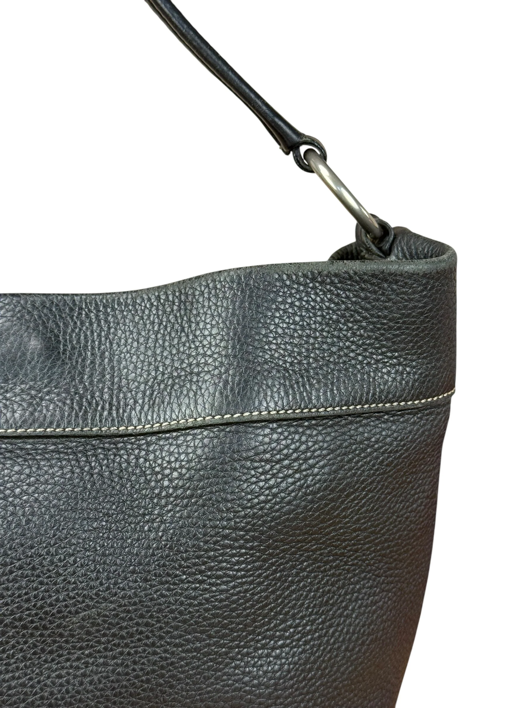 Prada Vintage Black Pebbled Leather Hobo Bag - Image 15