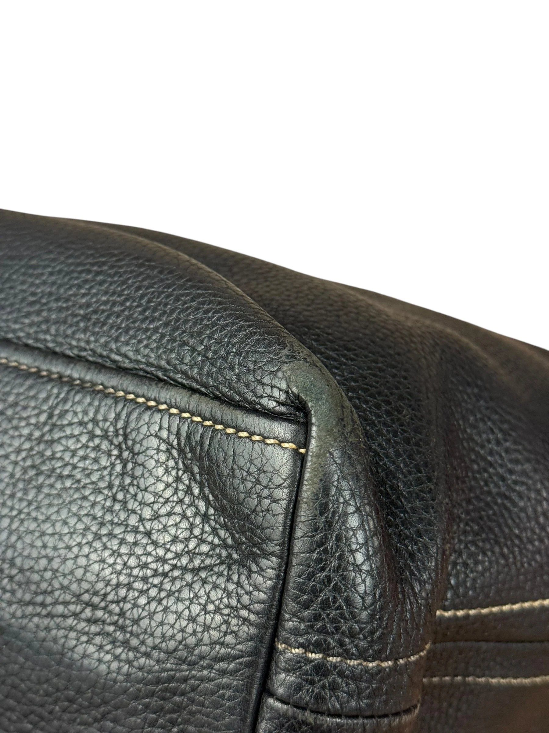 Prada Vintage Black Pebbled Leather Hobo Bag - Image 23