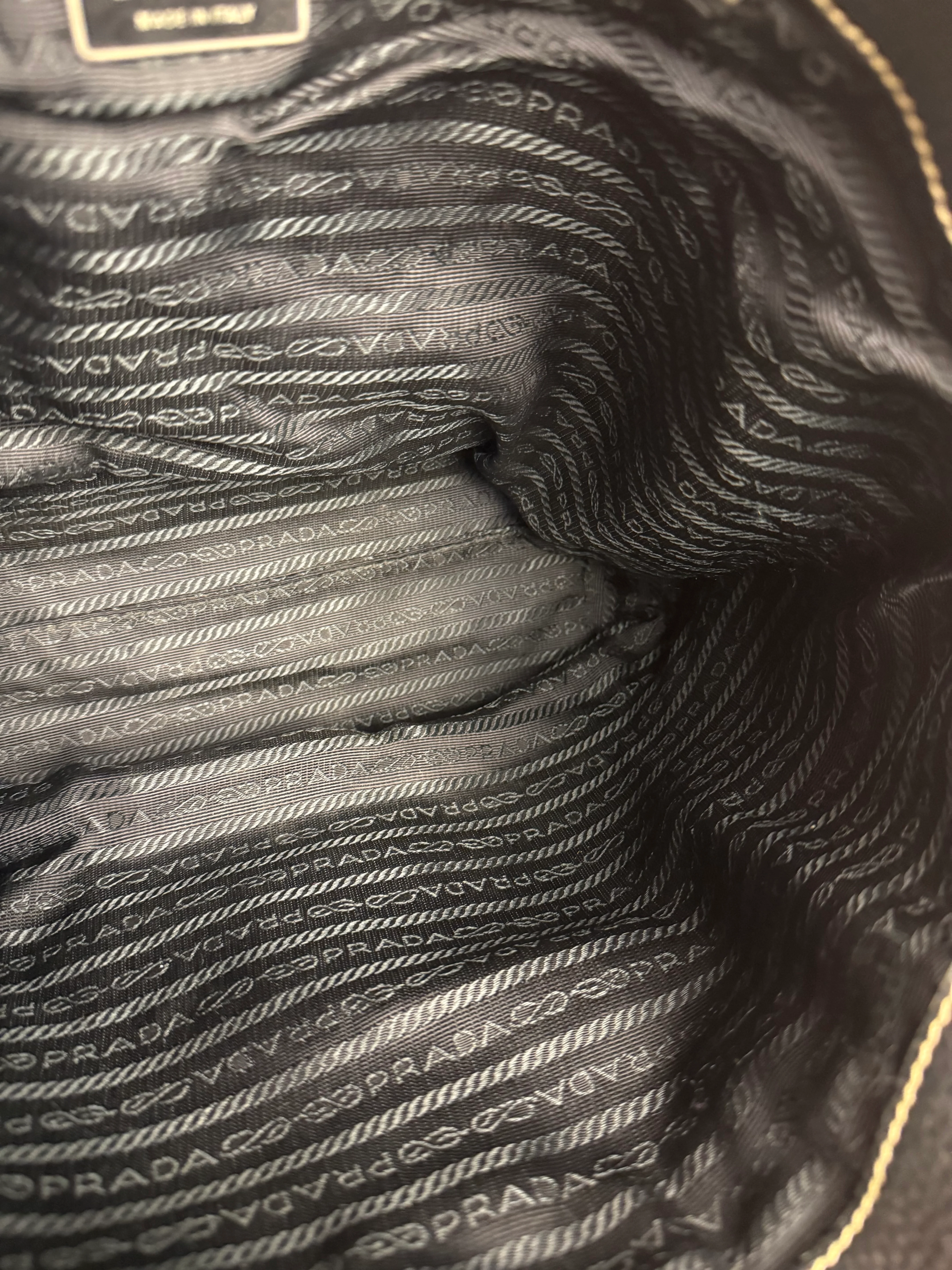 Prada Vintage Black Pebbled Leather Hobo Bag - Image 26