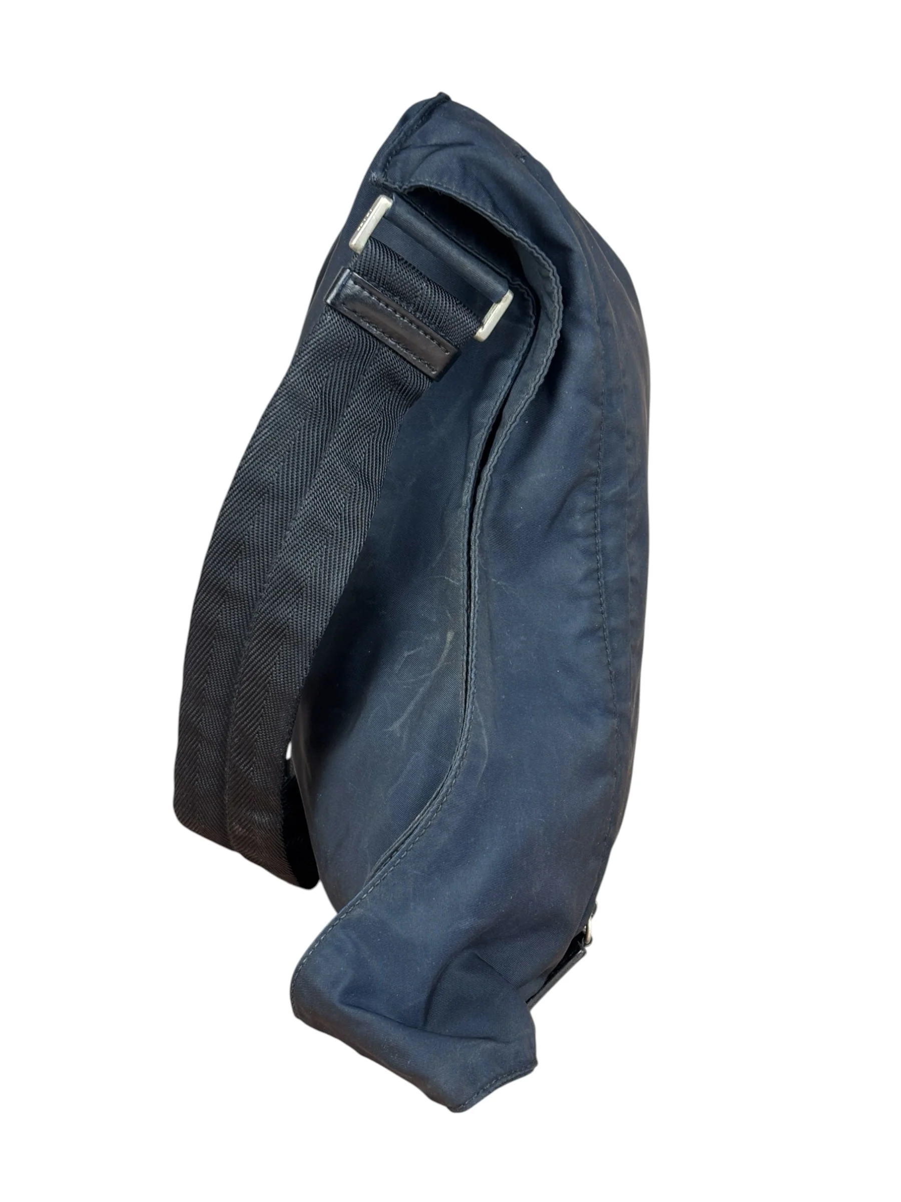 Prada Vintage Dark Navy Nylon Crossbody - Image 3