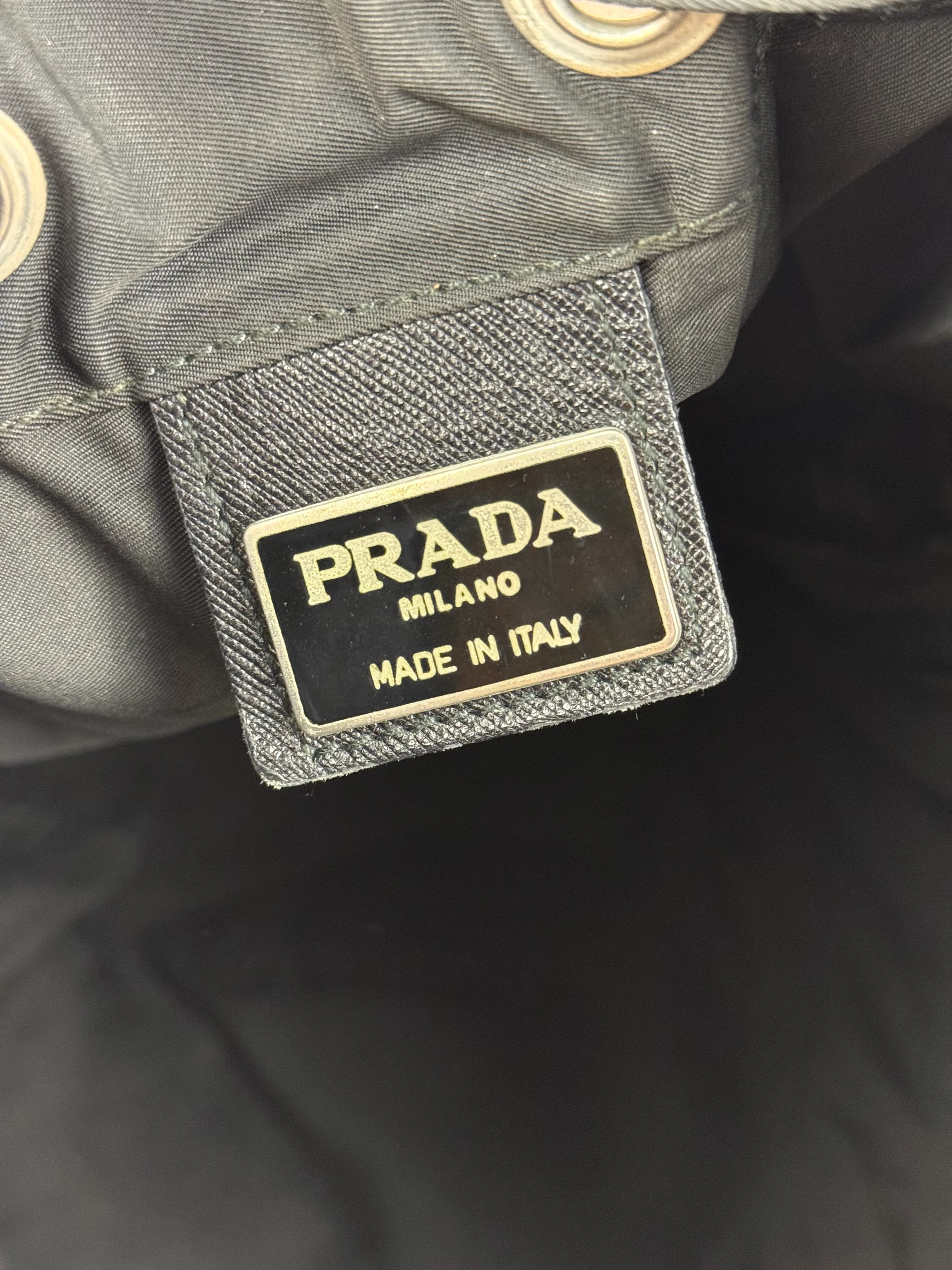 Prada Vintage Nylon Drawstring Crossbody Bag - Image 14