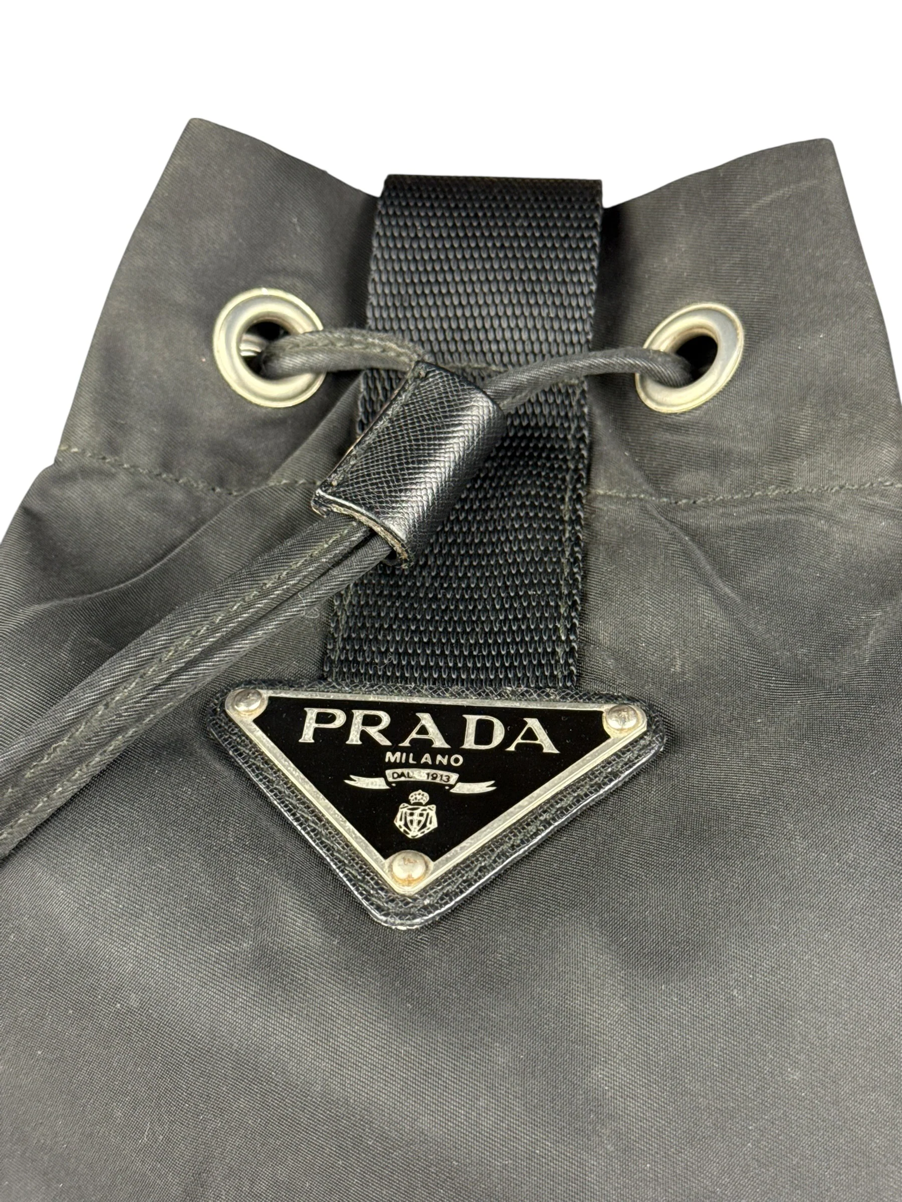 Prada Vintage Nylon Drawstring Crossbody Bag - Image 3