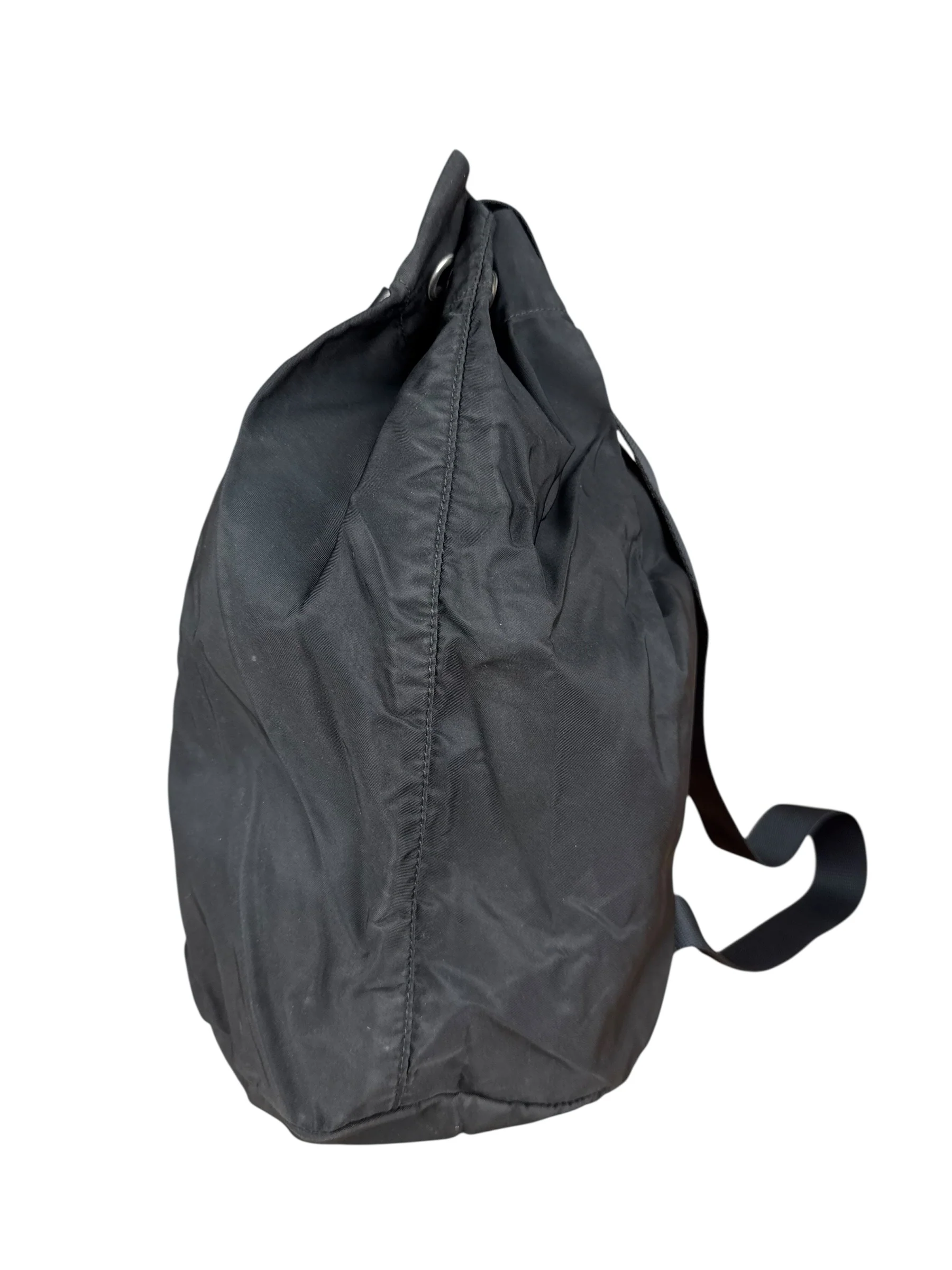 Prada Vintage Nylon Drawstring Crossbody Bag - Image 4