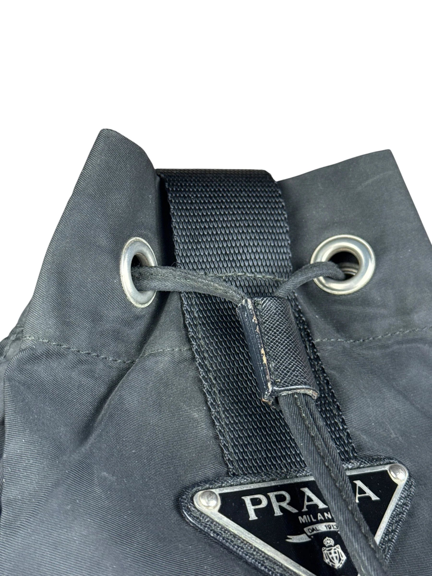 Prada Vintage Nylon Drawstring Crossbody Bag - Image 7