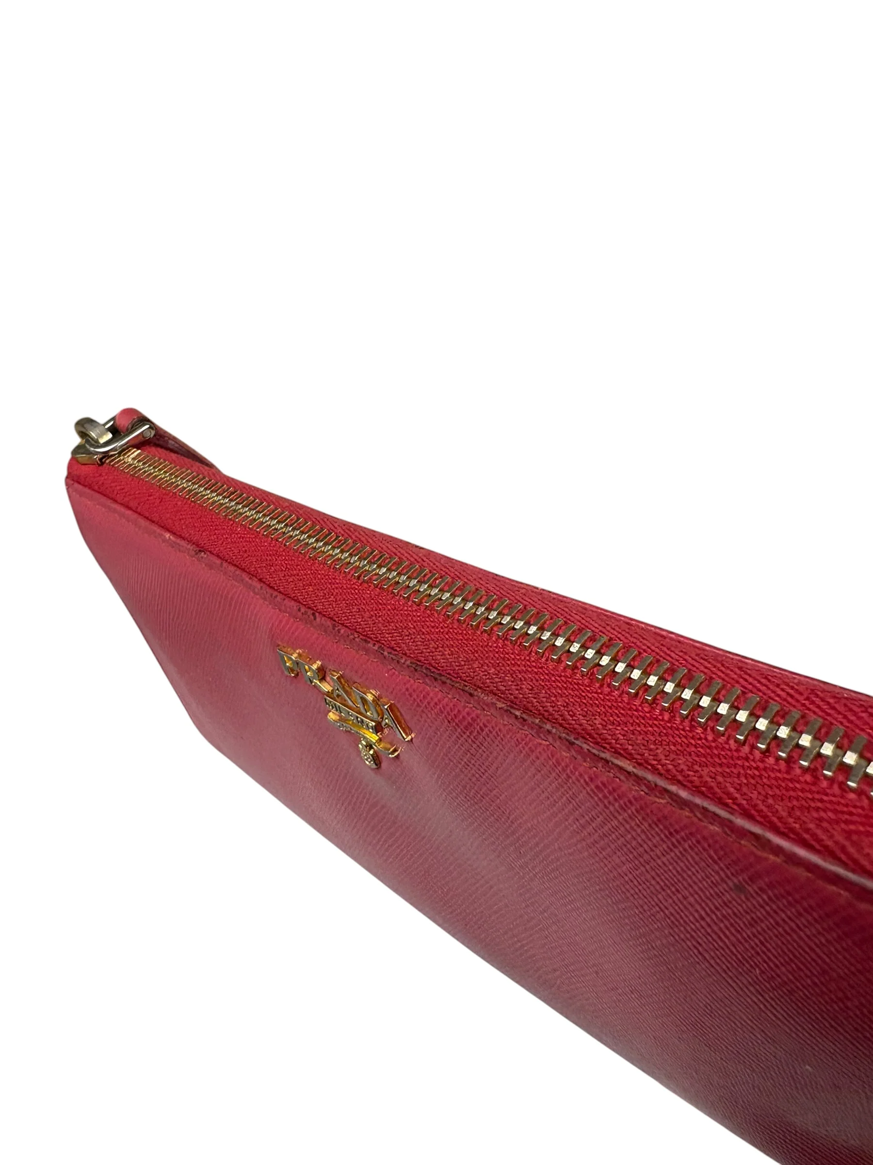 Prada Vintage Pink Saffiano Leather Long Wallet - Image 10