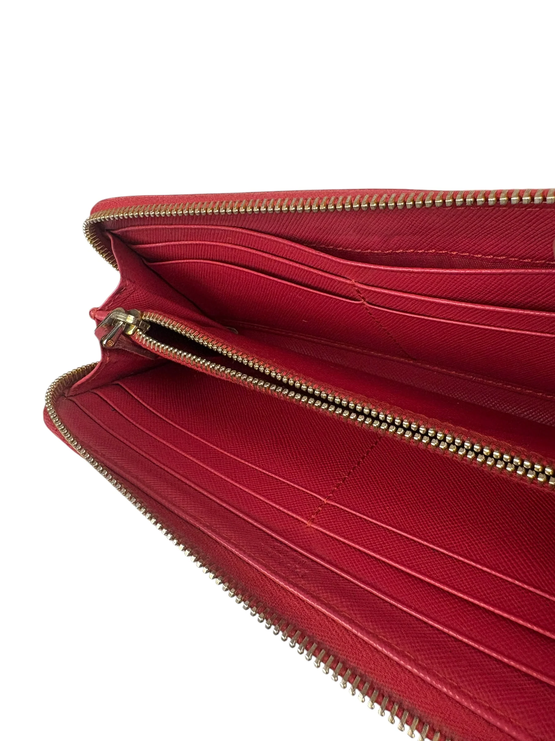 Prada Vintage Pink Saffiano Leather Long Wallet - Image 8
