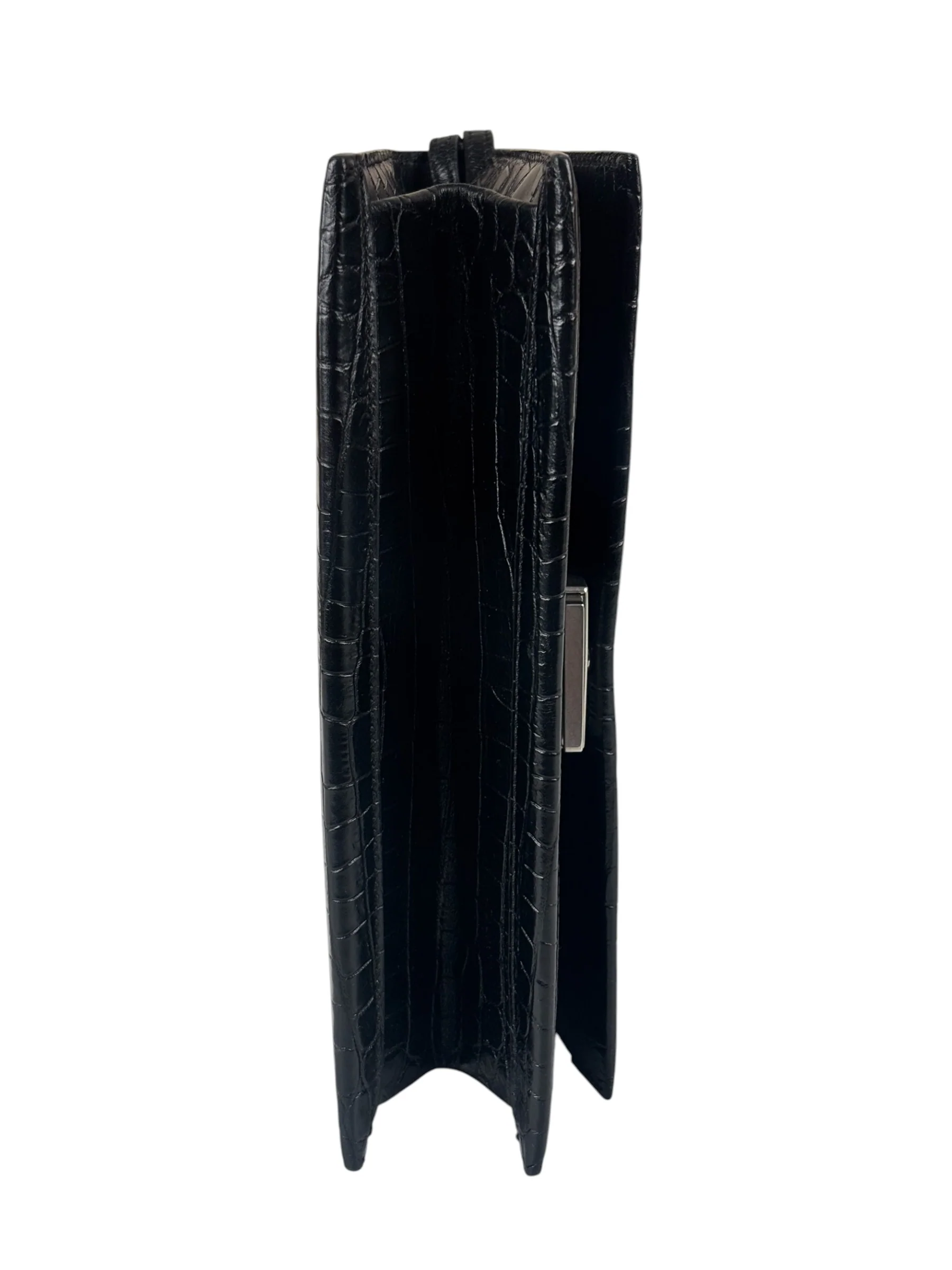 Saint Laurent Black Embossed Babylon Cross Body - Image 17