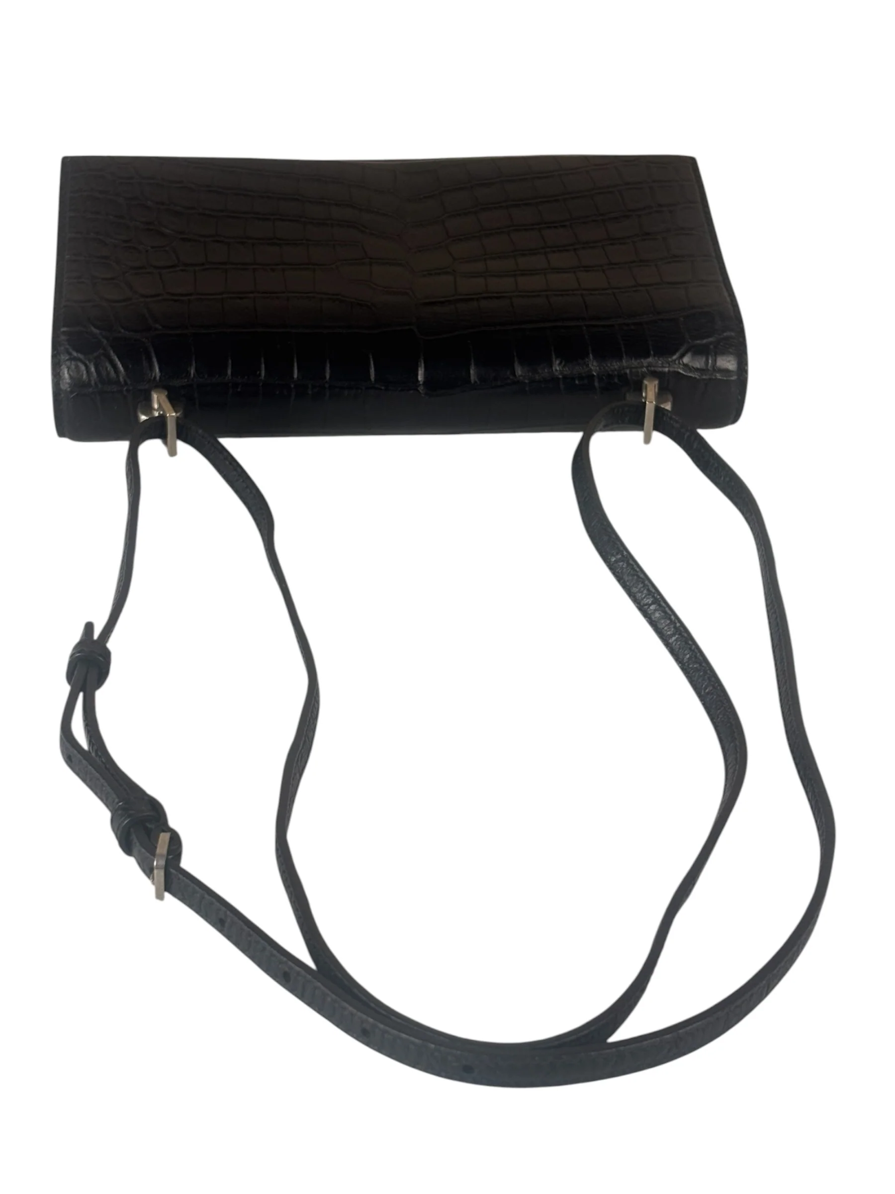 Saint Laurent Black Embossed Babylon Cross Body - Image 4