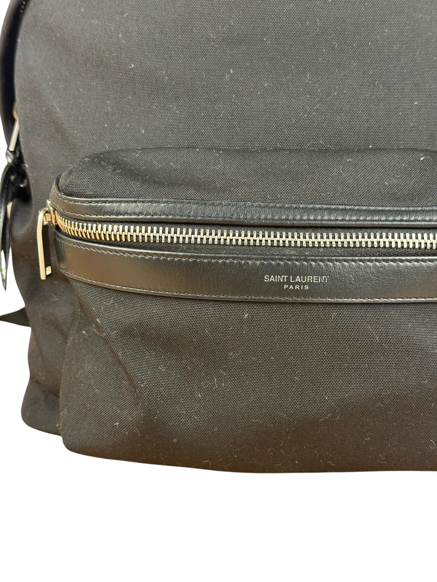 Saint Laurent Black S Canvas Backpack - Image 4