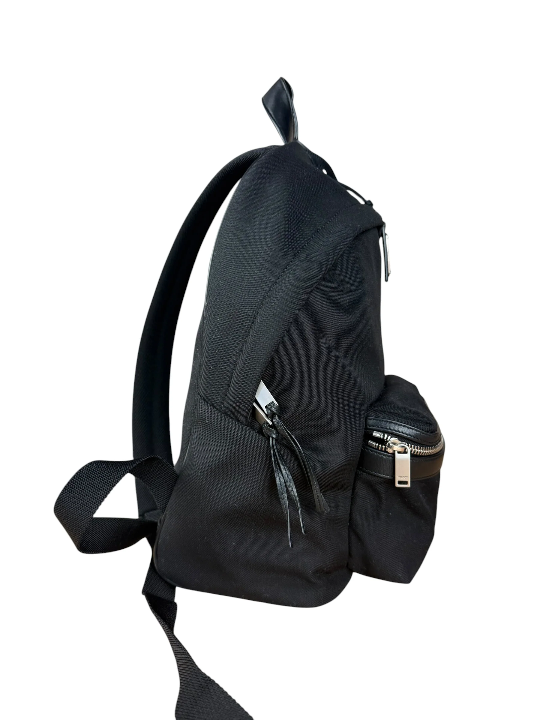Saint Laurent Black S Canvas Backpack - Image 6
