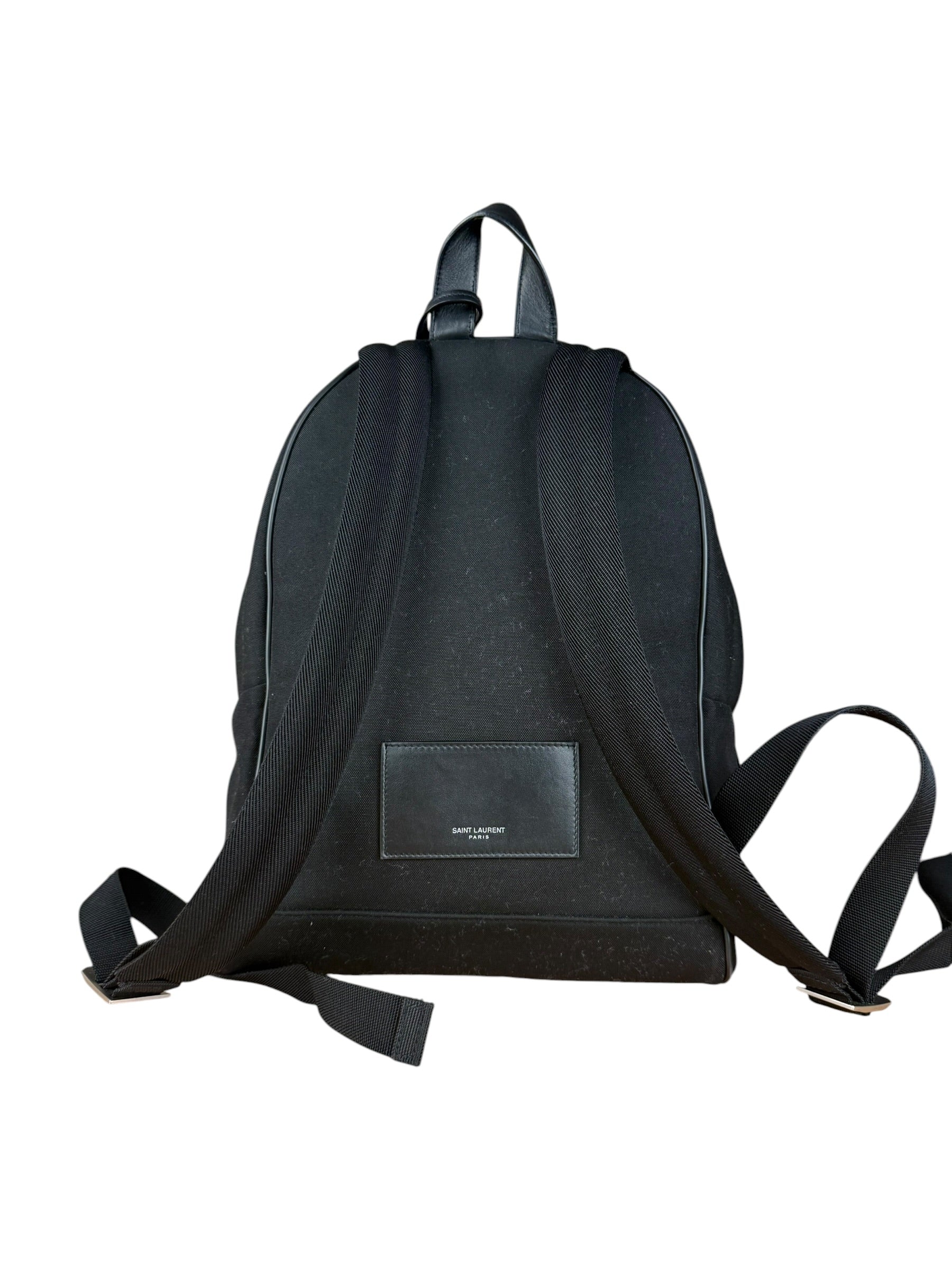 Saint Laurent Black S Canvas Backpack - Image 7