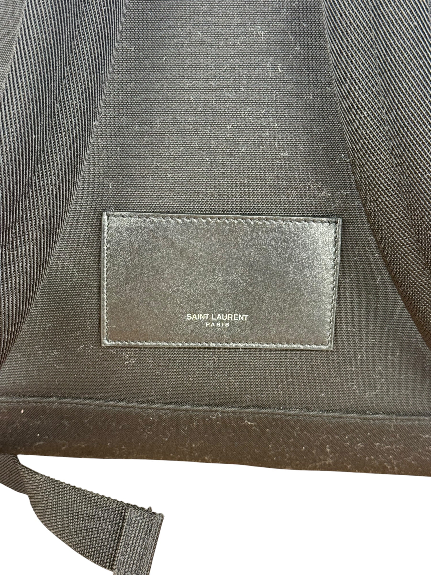 Saint Laurent Black S Canvas Backpack - Image 8