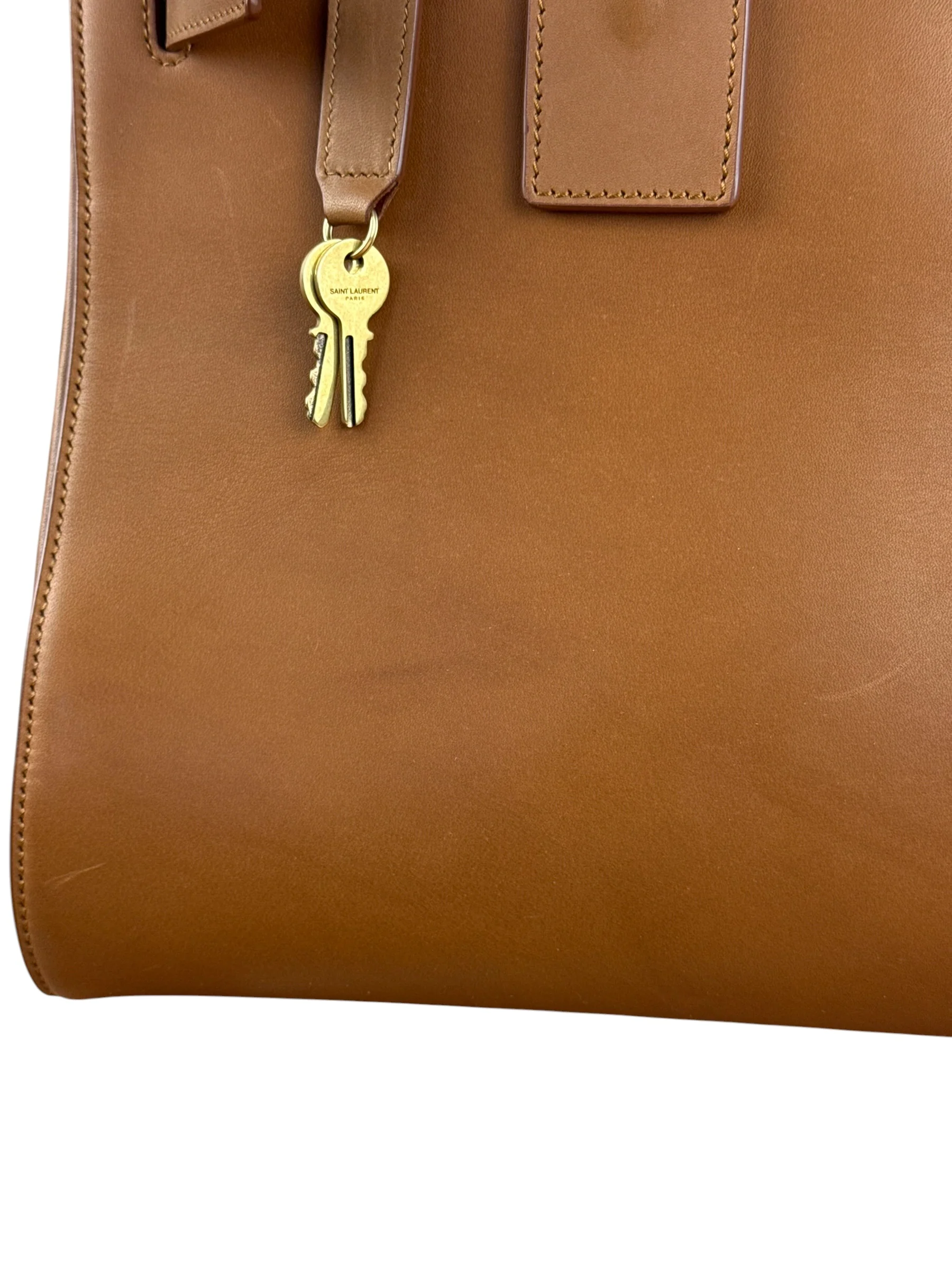 Saint Laurent Brown Leather Large Sac De Jour Tote - Image 11