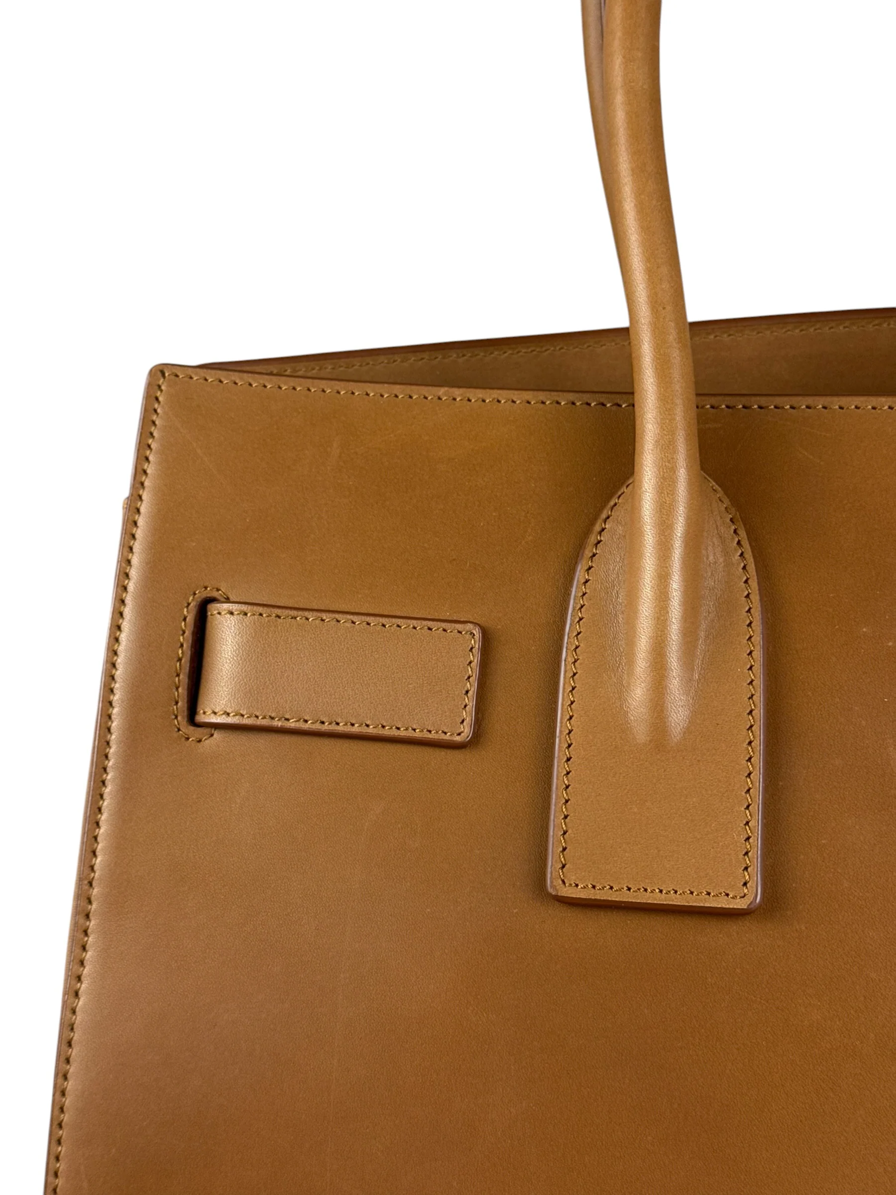Saint Laurent Brown Leather Large Sac De Jour Tote - Image 9