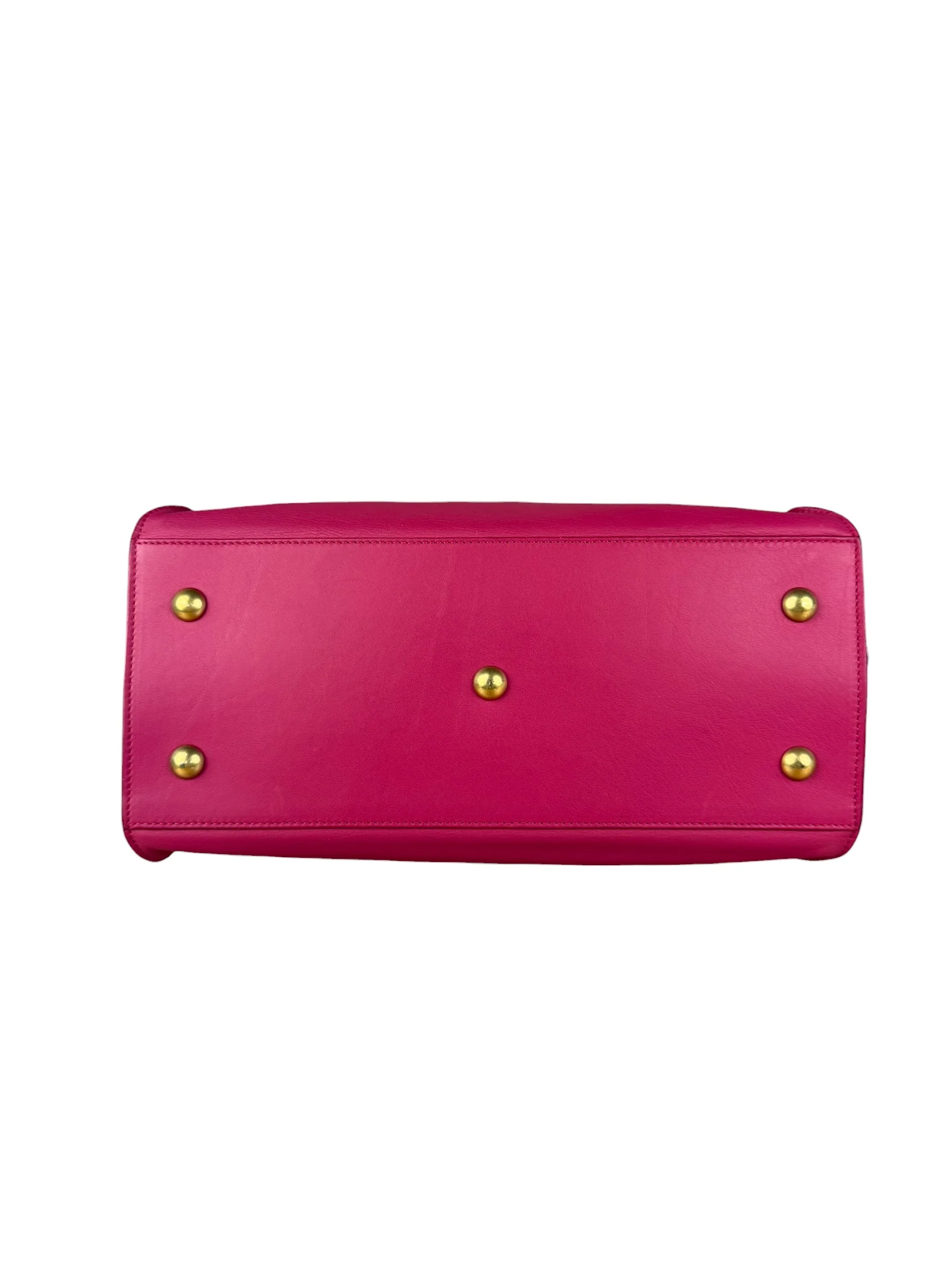 Saint Laurent Classic Y Cabas Fuchsia 2Way Handbag - Image 10