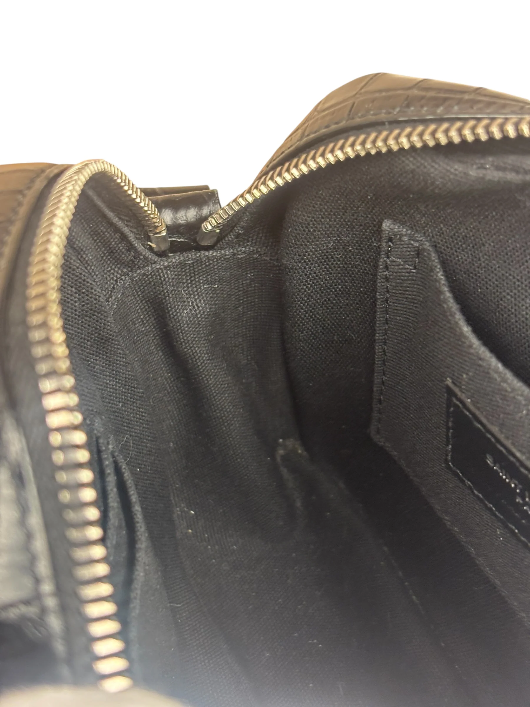 Saint Laurent Crocodile Embossed Leather Camera Bag Black - Image 10